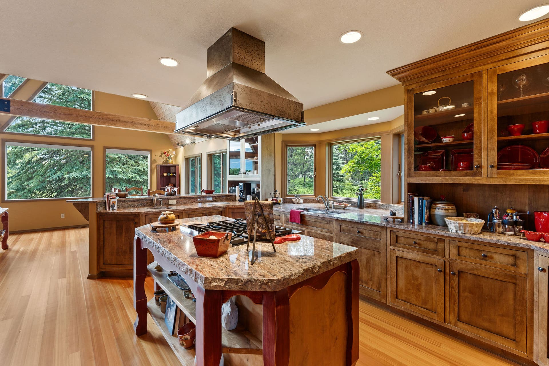 1160 Swan Horseshoe Drive, Bigfork, MT 59911 Kitchen with custom cabinetry and accents