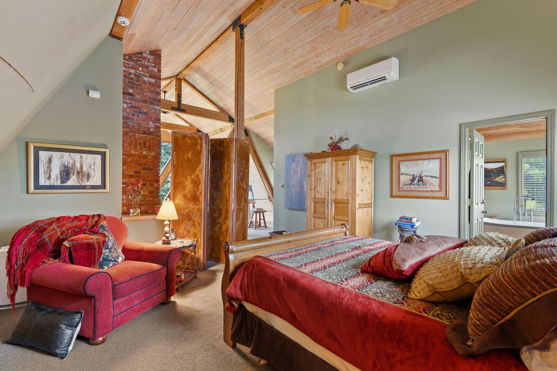 1160 Swan Horseshoe Drive, Bigfork, MT 59911 Loft bedroom currently used as the primary bedroom