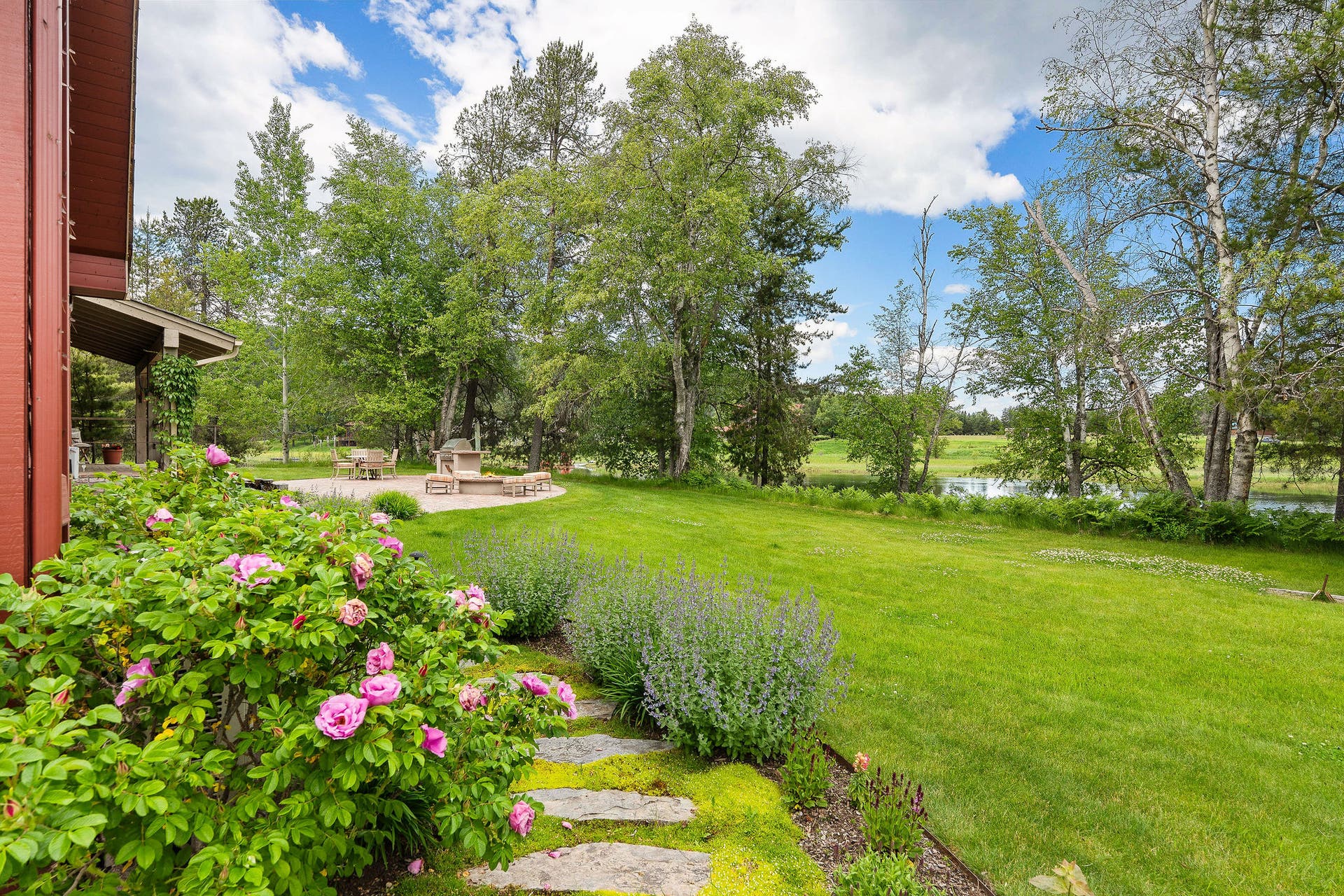 1160 Swan Horseshoe Drive, Bigfork, MT 59911 Back yard and landscaping