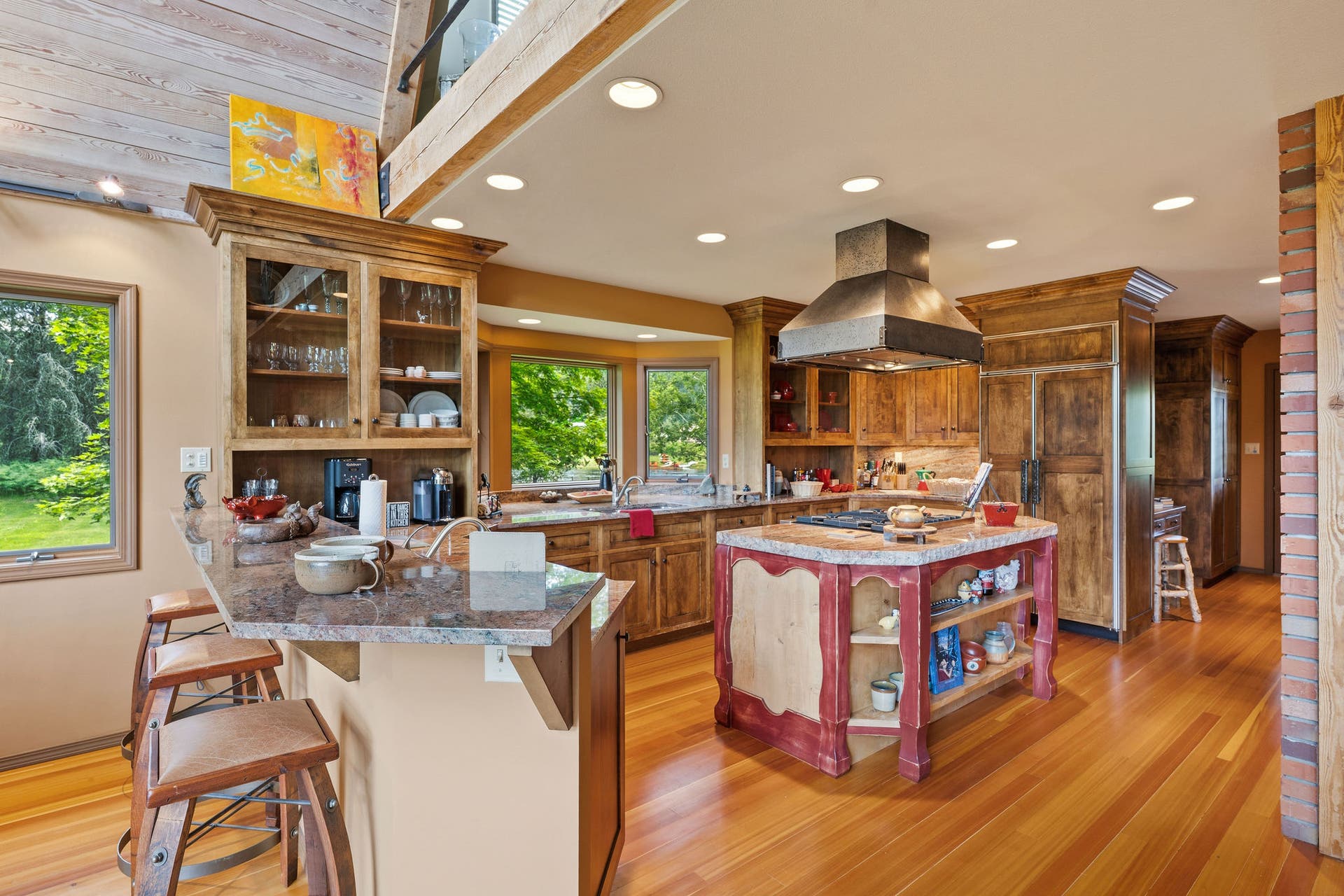 1160 Swan Horseshoe Drive, Bigfork, MT 59911 Kitchen bar & island