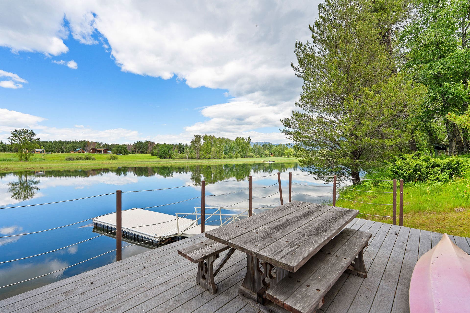 1160 Swan Horseshoe Drive, Bigfork, MT 59911 Dock and picnic table