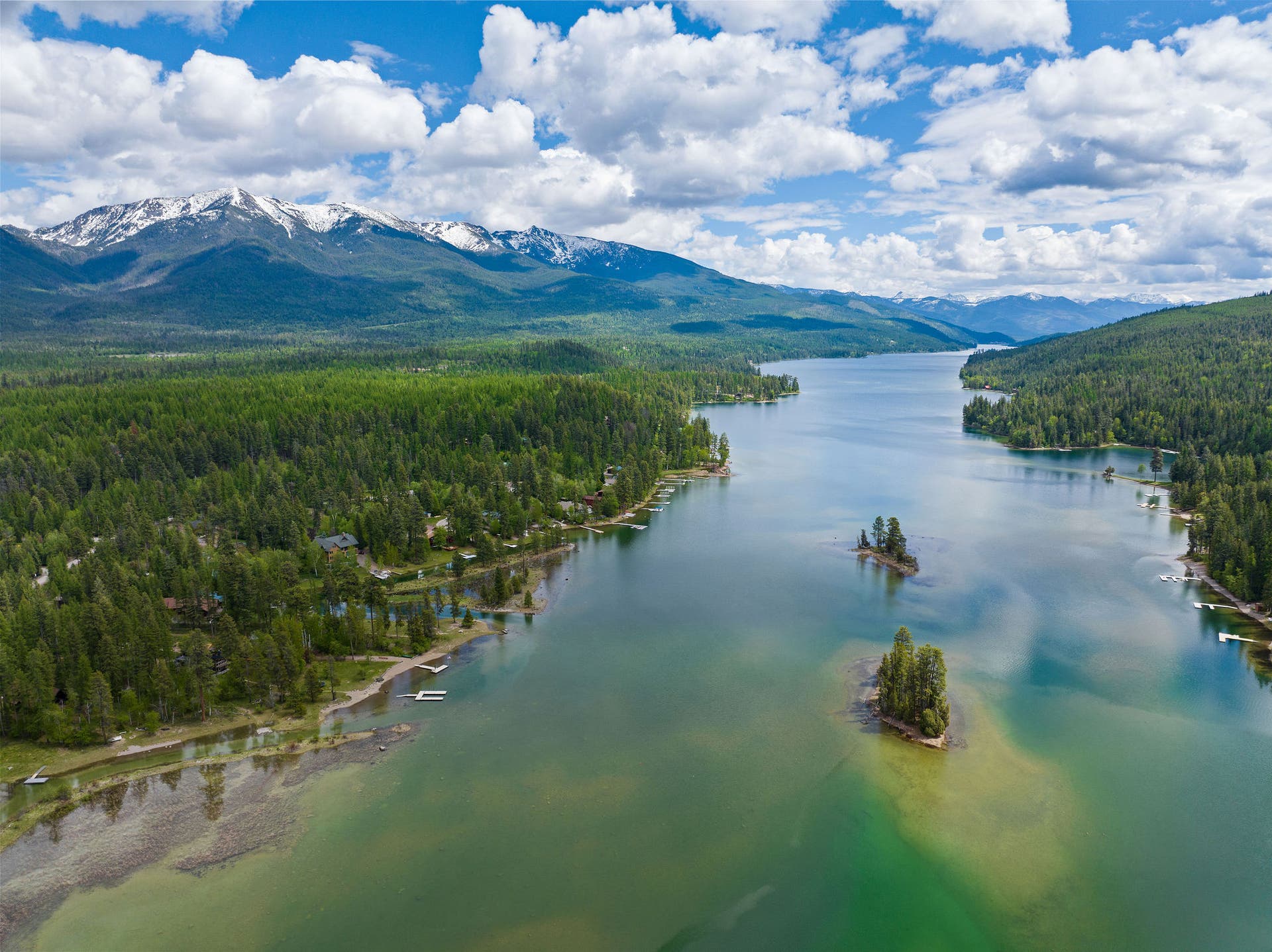 13404 Crescent Moon Drive, Bigfork, MT 59911 Spectacular sweeping view of gorgeous Swan Lake and its forested shorelines