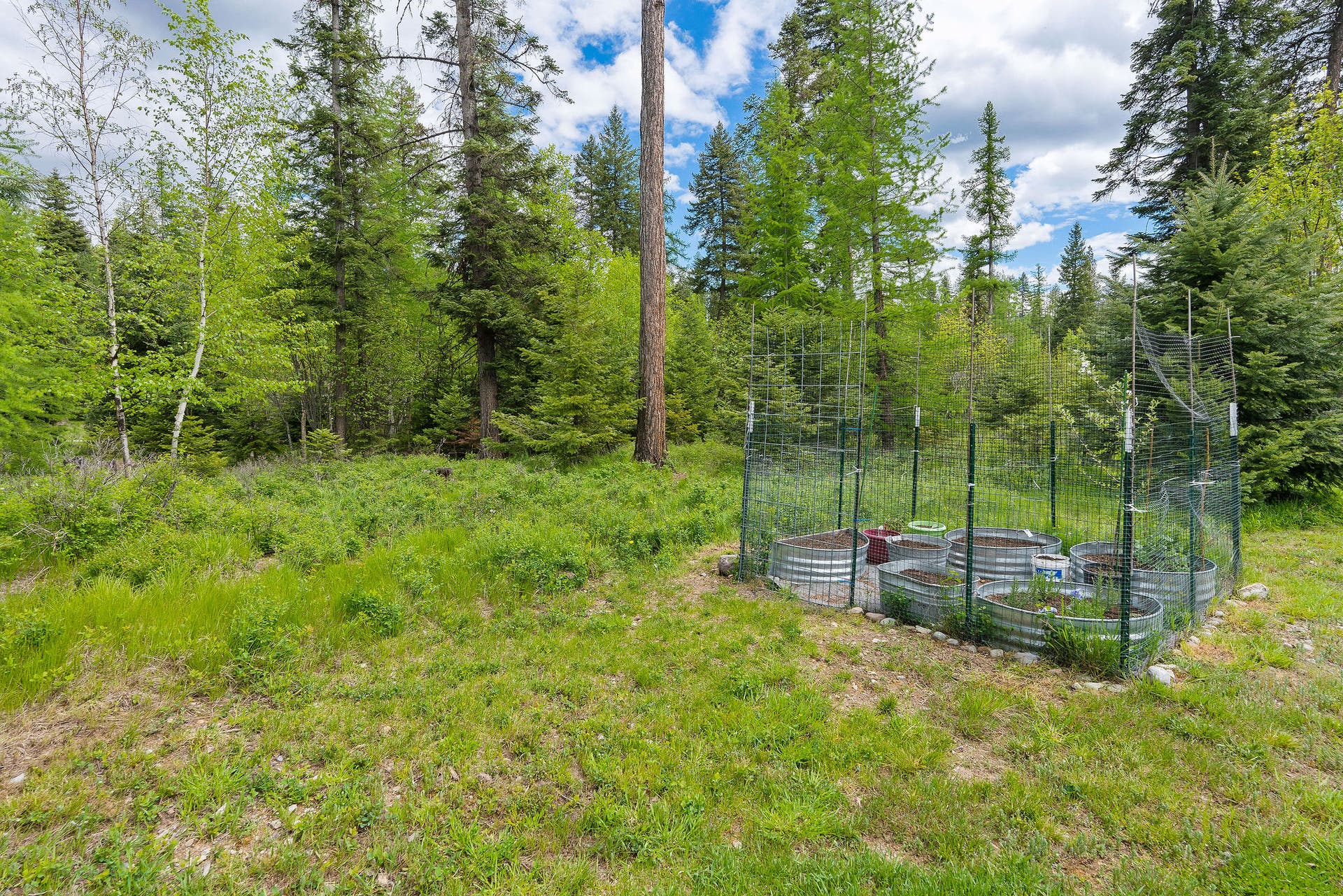 13404 Crescent Moon Drive, Bigfork, MT 59911 Fenced, raised garden beds ready for your seasonal planting