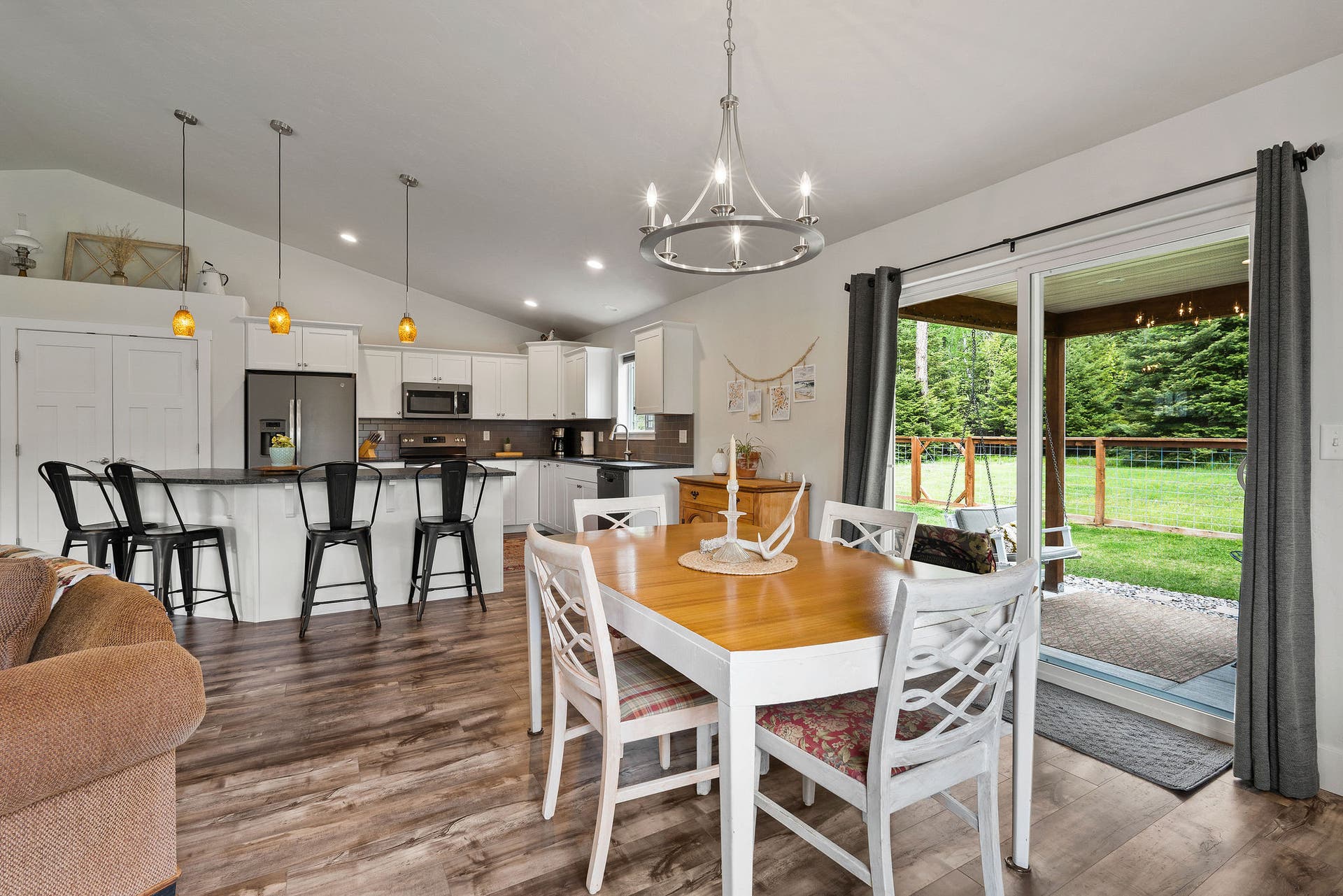 13404 Crescent Moon Drive, Bigfork, MT 59911 Ideal layout for entertaining with clear sightlines across the entire main level