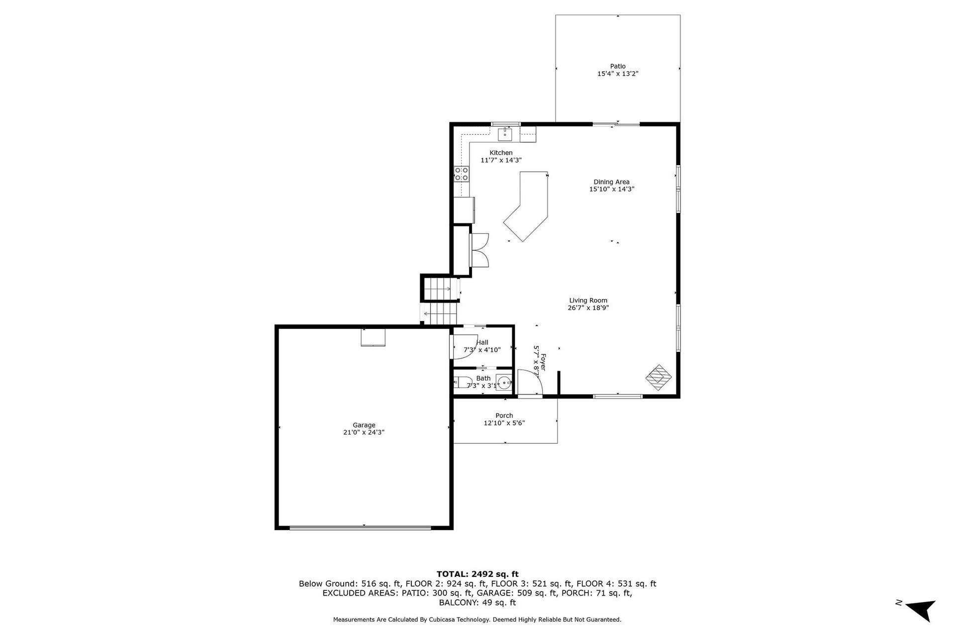 13404 Crescent Moon Drive, Bigfork, MT 59911 Main Level Floor Plan