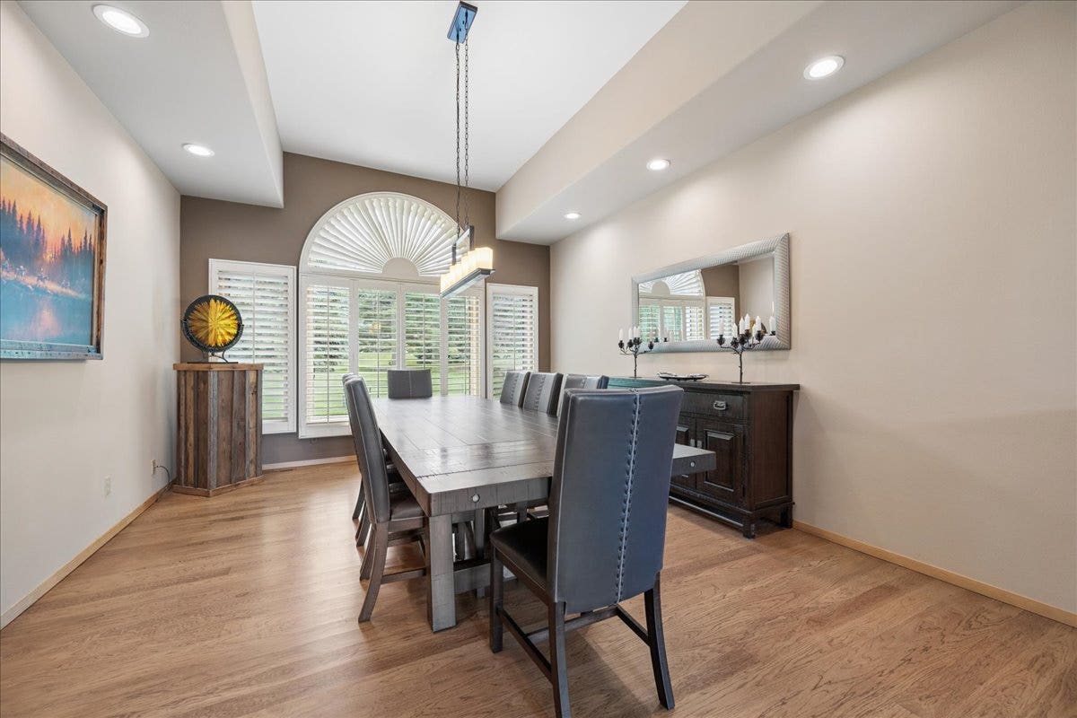Formal dining room with plenty of seating to entertain