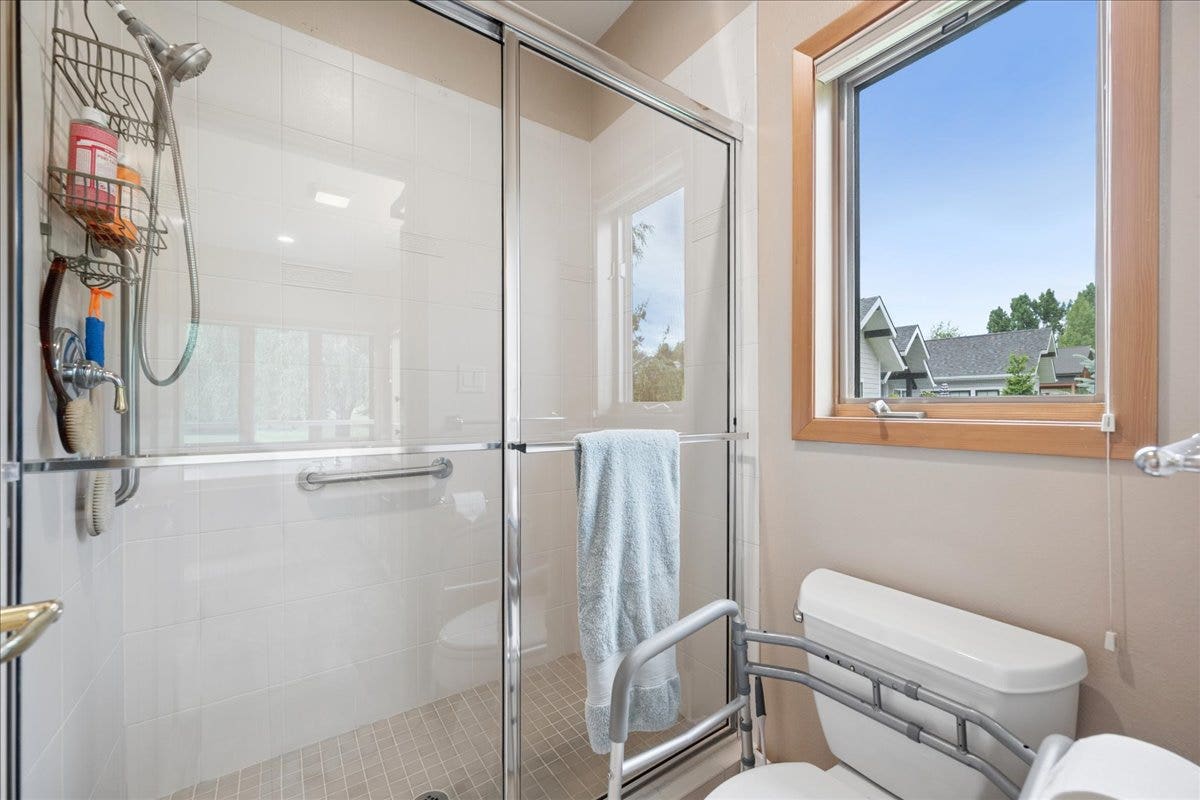 Tiled master shower