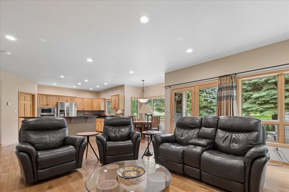 Open concept living makes it easy to entertain