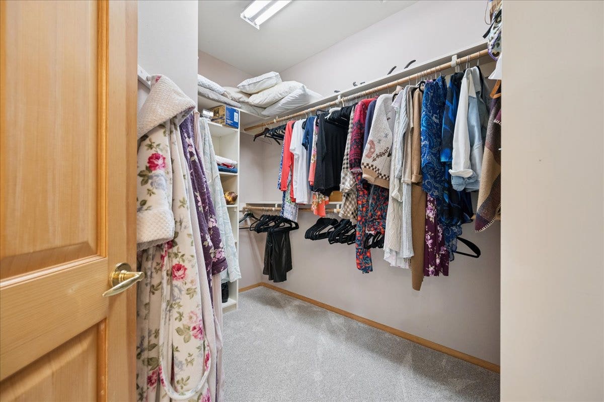 Walk-in closet in master suite