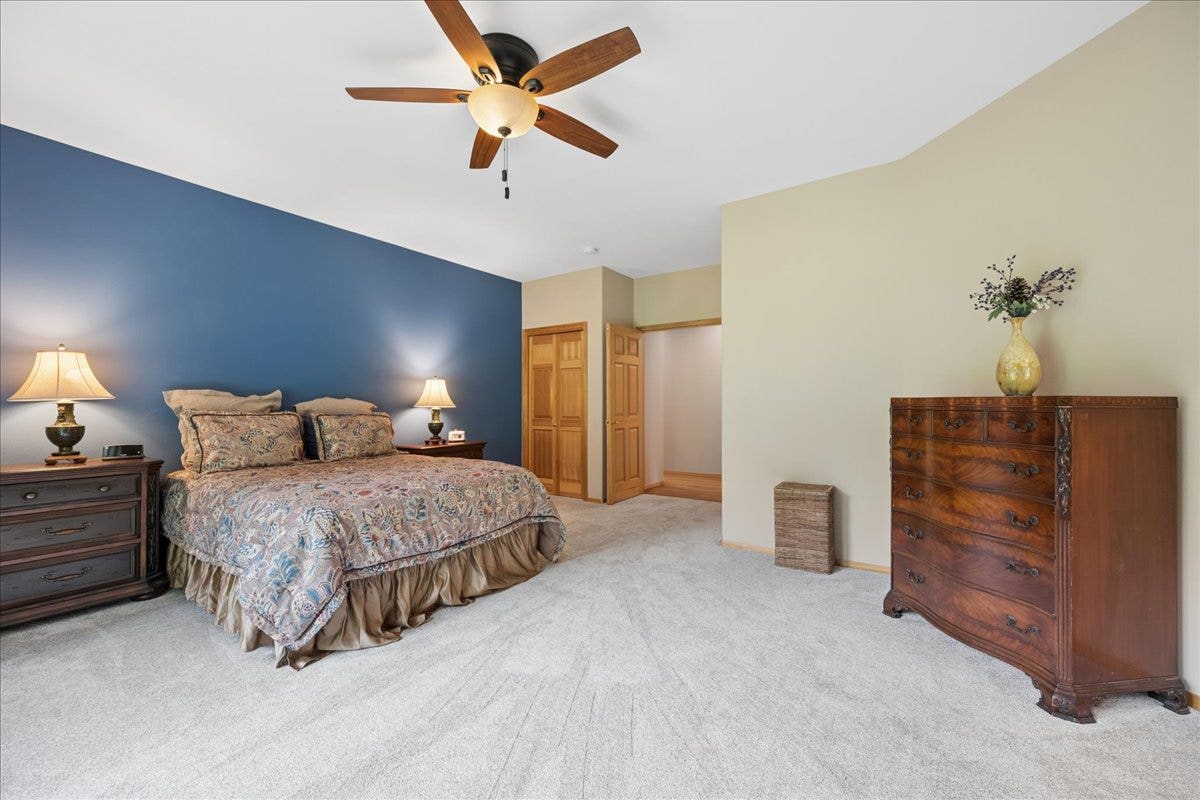 Spacious master suite