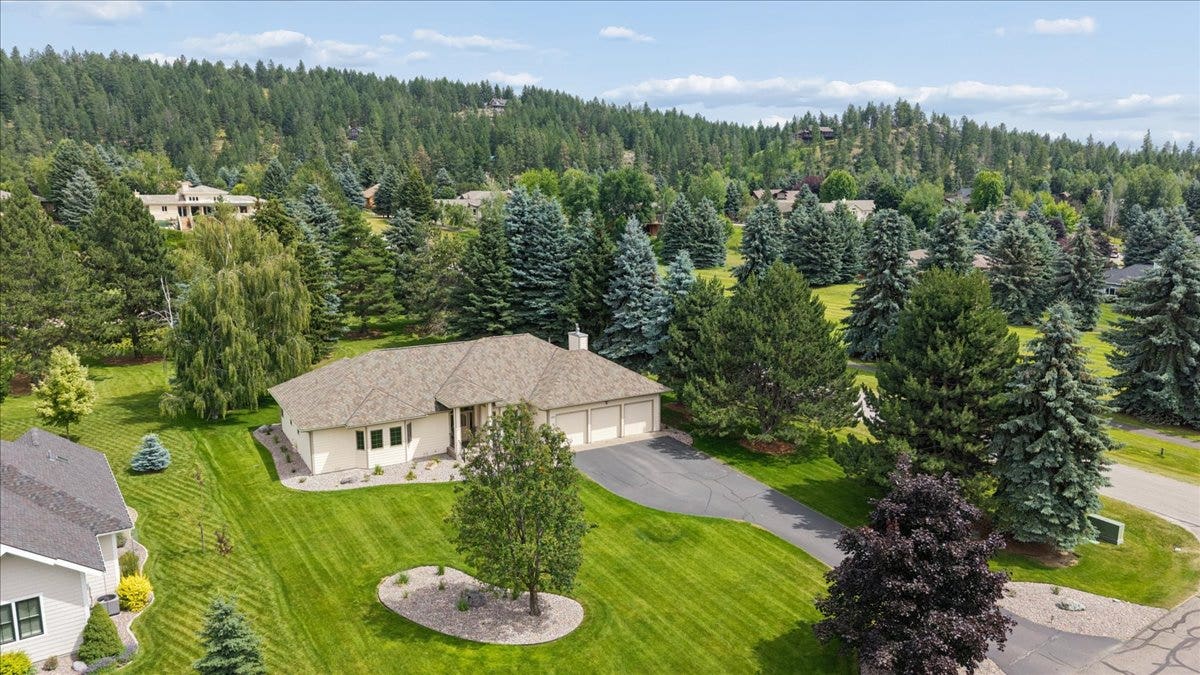 Large half acre corner lot with mature landscaping