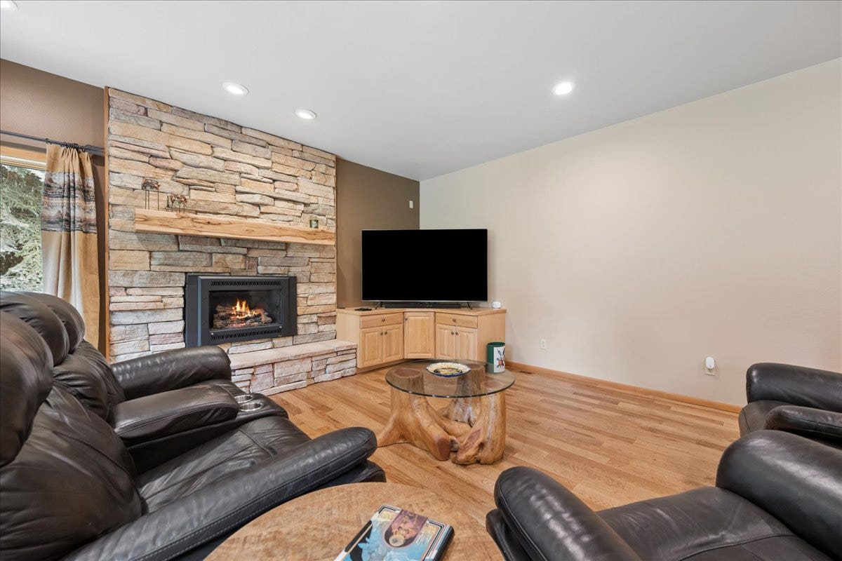 Gather around the fireplace enjoy a show!