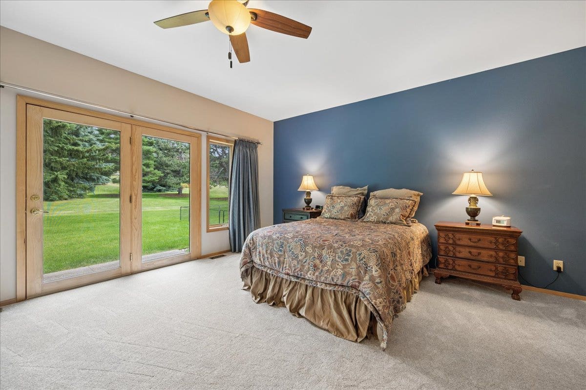 Master suite with patio access.  New carpet too!