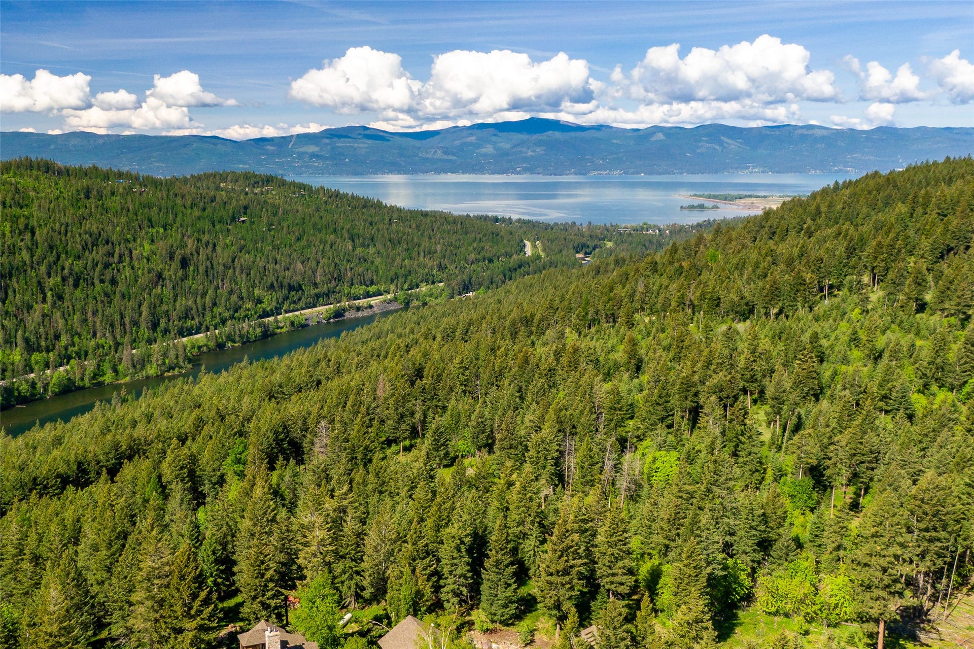 25 Starview Drive, Bigfork, MT 59911 Swan River, Highway 209 and Flathead Lake to the west