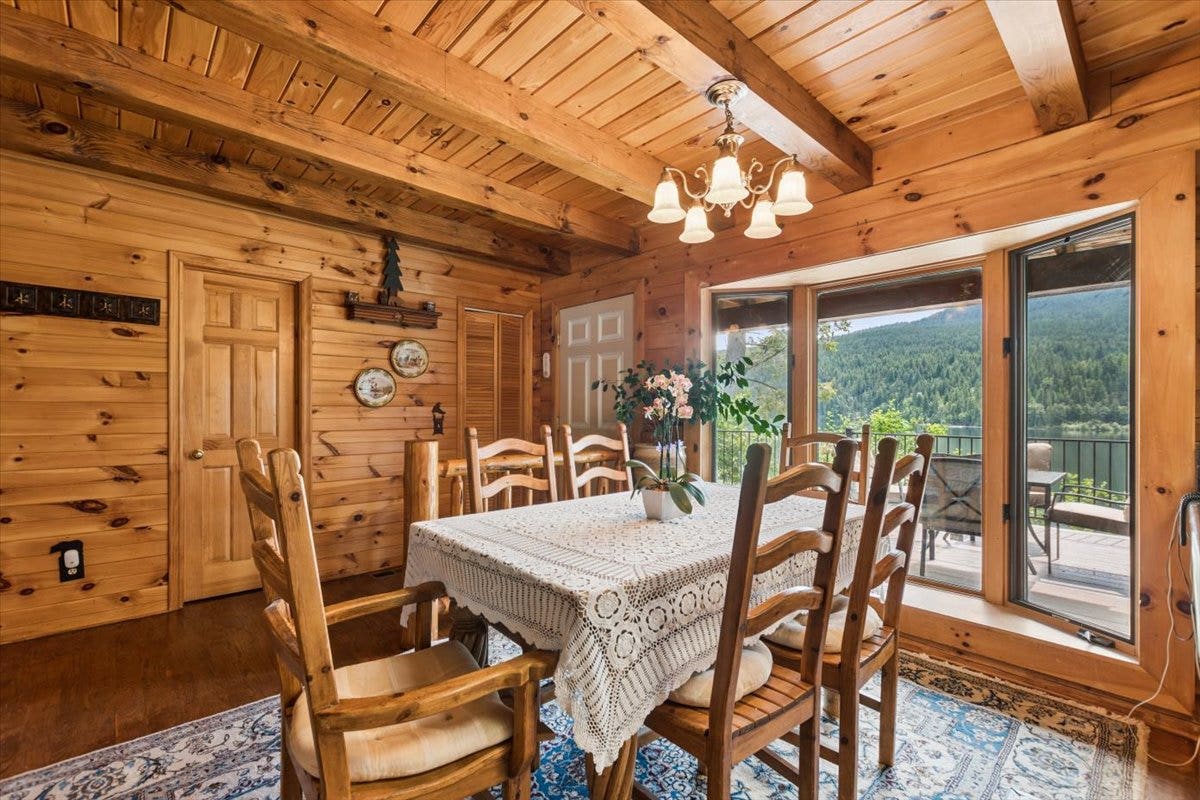 14529 Sunburst Drive, Bigfork, MT 59911 Dining room with lake view