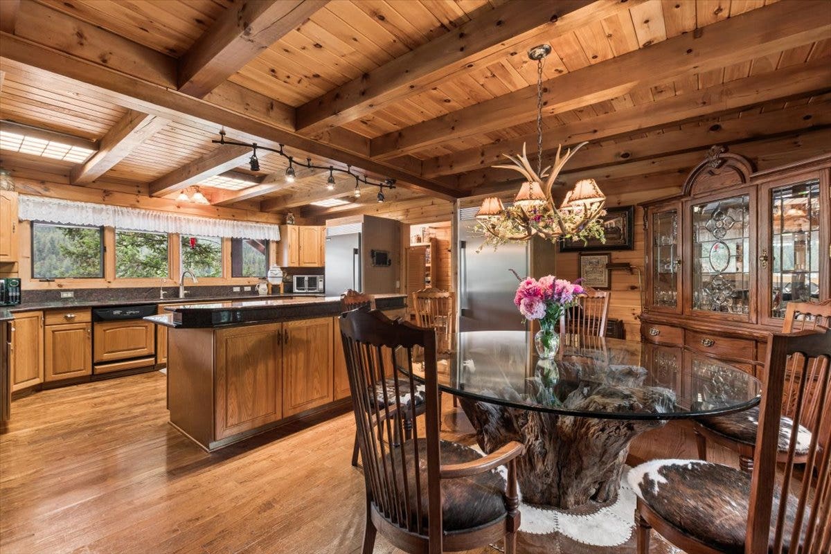 14529 Sunburst Drive, Bigfork, MT 59911 Kitchen and informal dining area