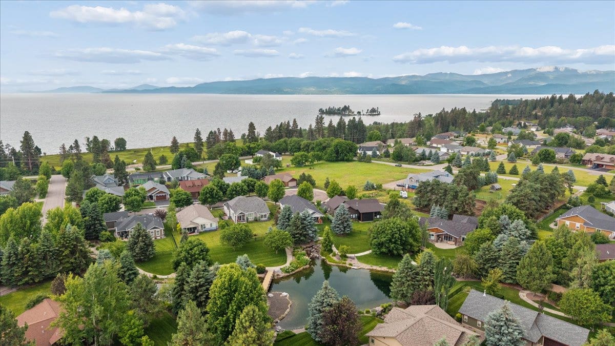 236 Bluebunch Court, Bigfork, MT 59911 View to Flathead Lake and community water feature