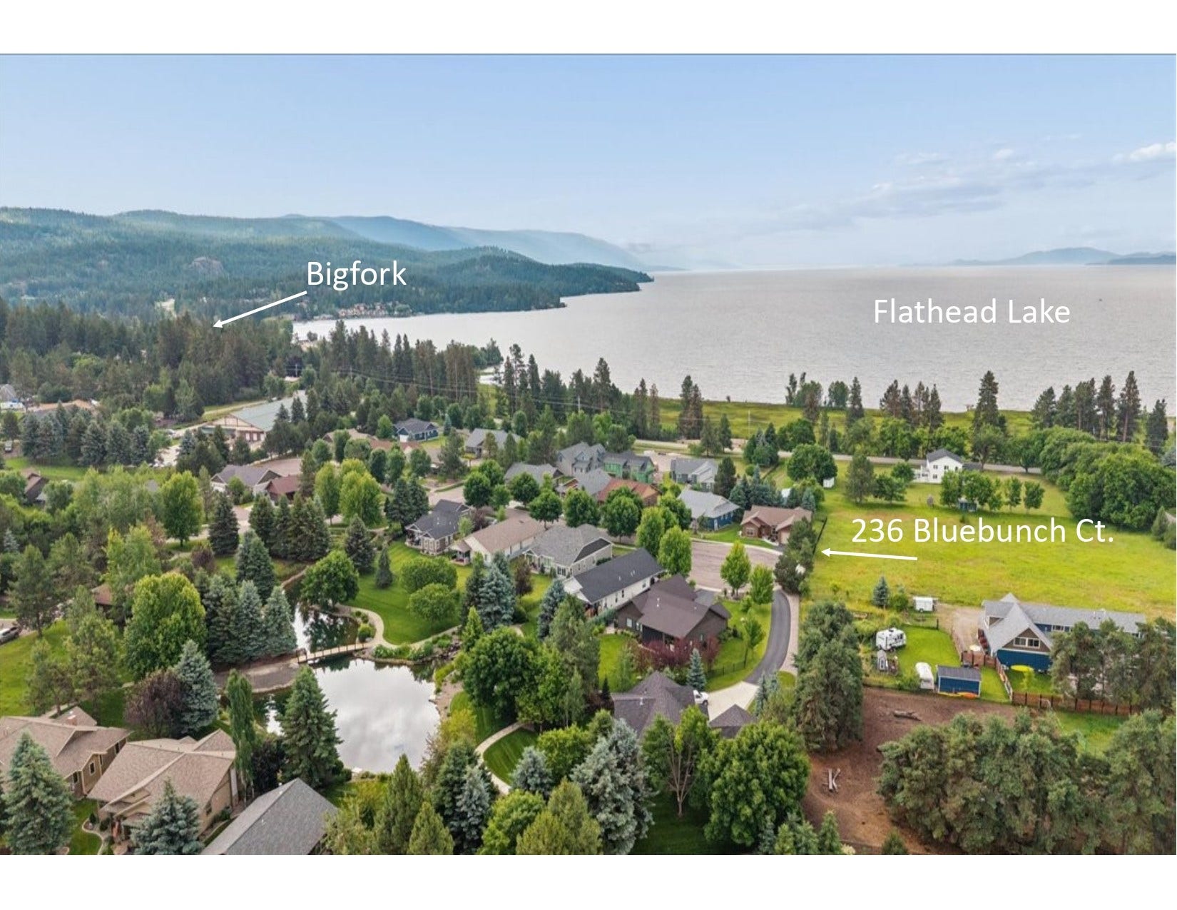 236 Bluebunch Court, Bigfork, MT 59911 Aerial view