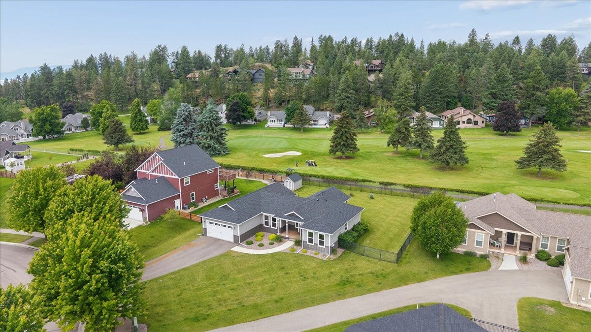 615 Mill Pond Place, Bigfork, MT 59911 Aerial view of home and property