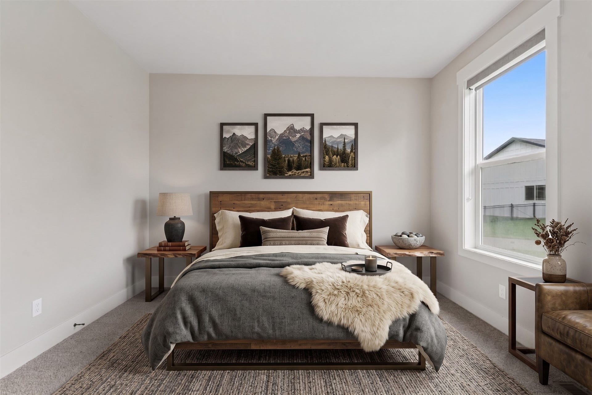 615 Mill Pond Place, Bigfork, MT 59911 Virtually staged guest bedroom #1
