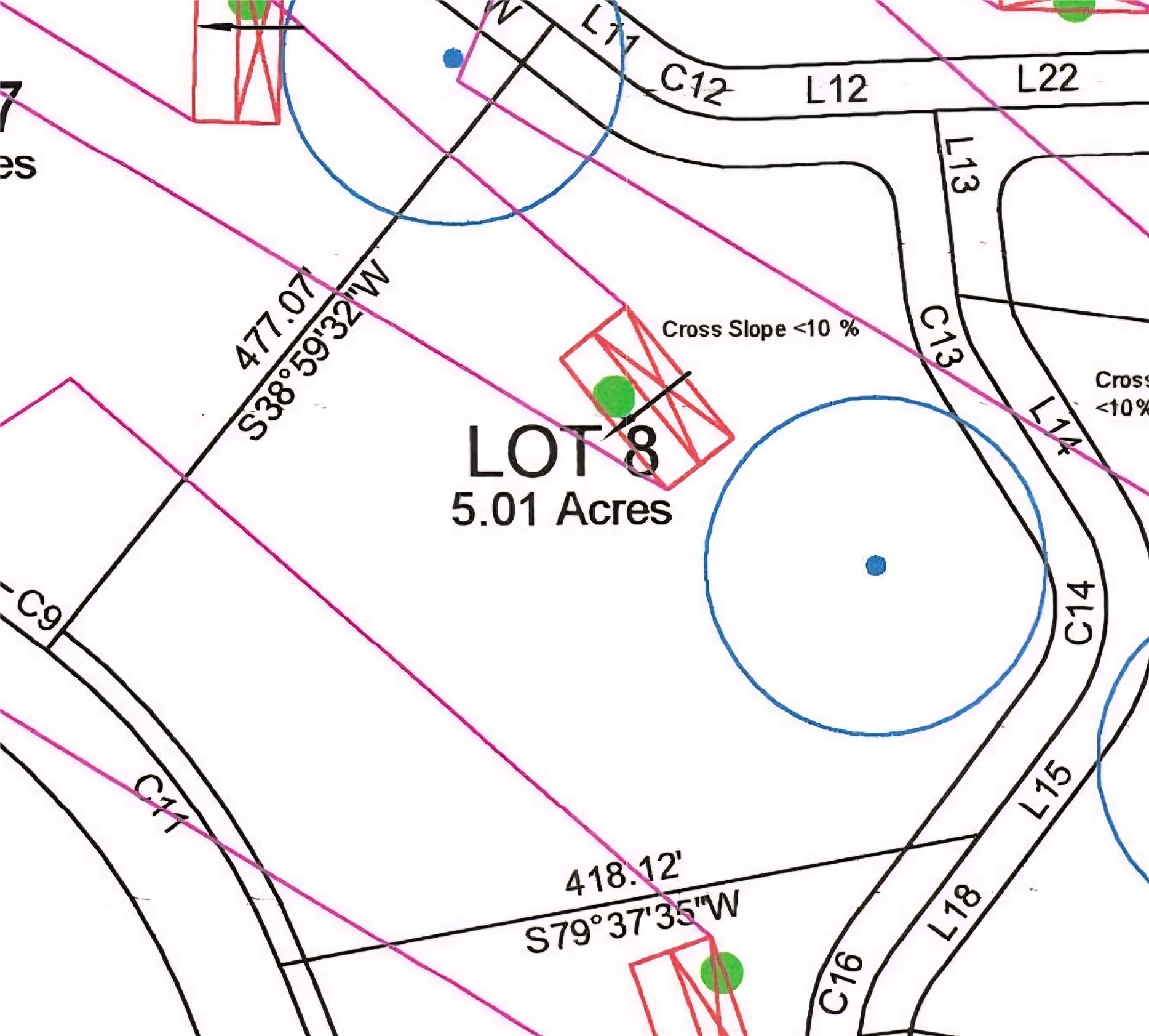 13727 Big Hawk Drive, Bigfork, MT 59911 DEQ Pre-Approved map with estimated locations. These locations are marked/flagged with orange and/or red ribbon.