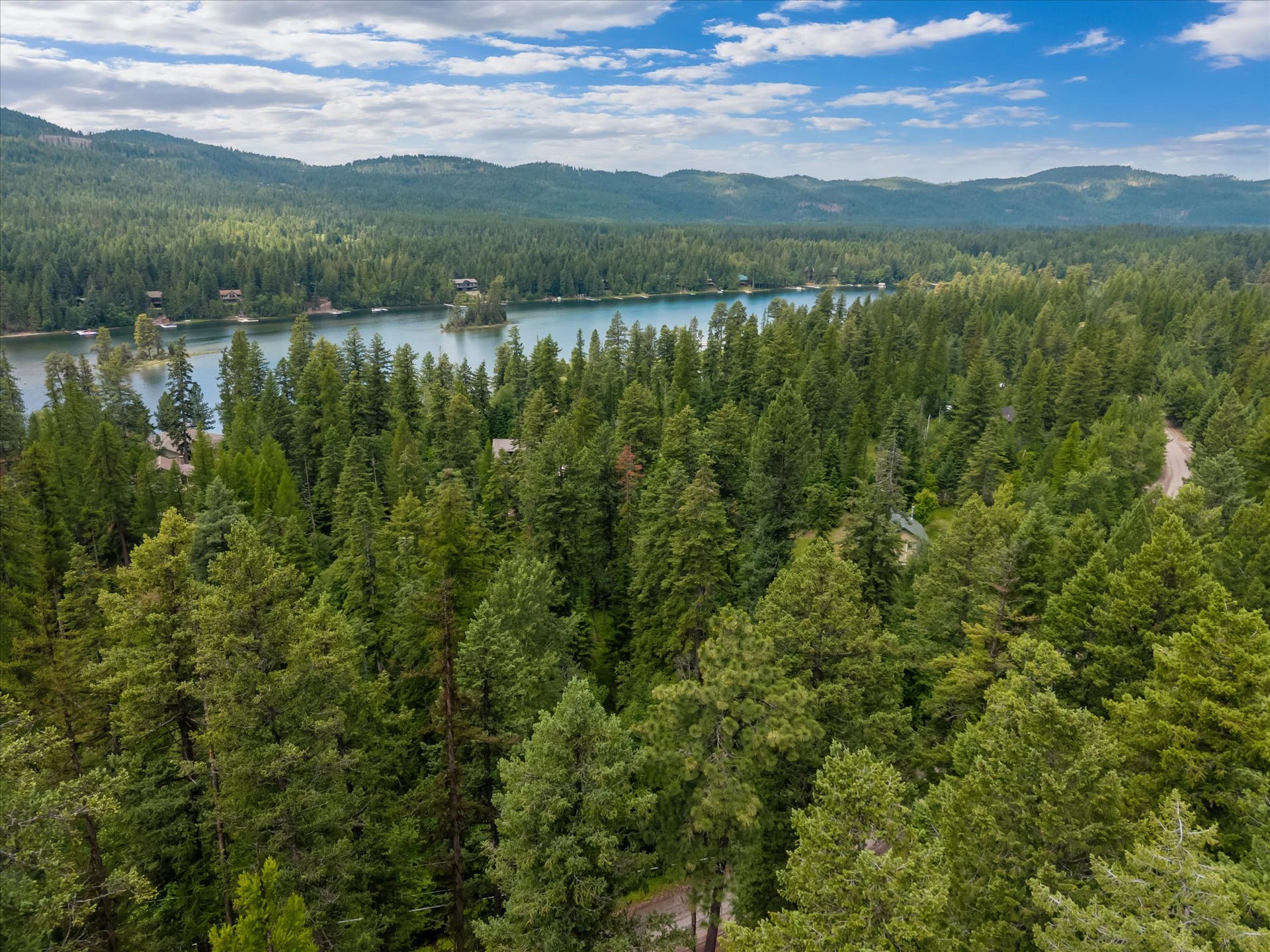 13727 Big Hawk Drive, Bigfork, MT 59911 Potential partial view from ridge/bench build site