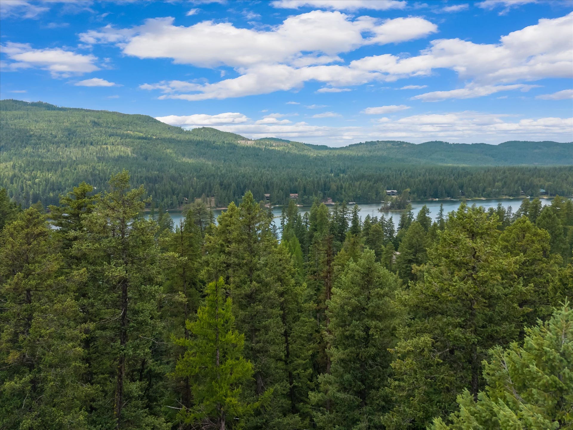 13727 Big Hawk Drive, Bigfork, MT 59911 Potential partial view from ridge/bench build site