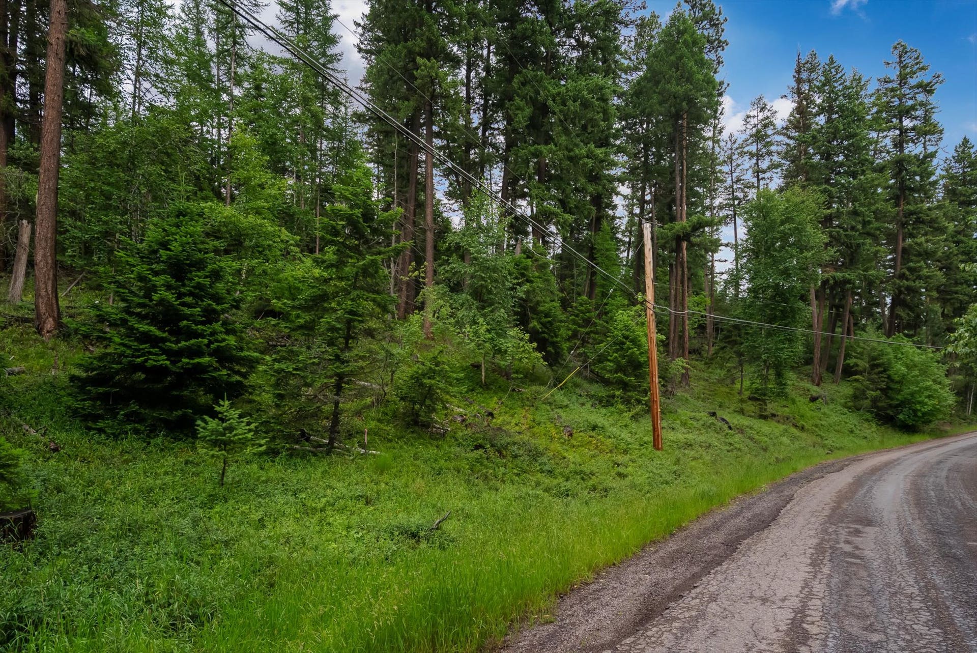 13727 Big Hawk Drive, Bigfork, MT 59911 Property line along Sunburst Drive