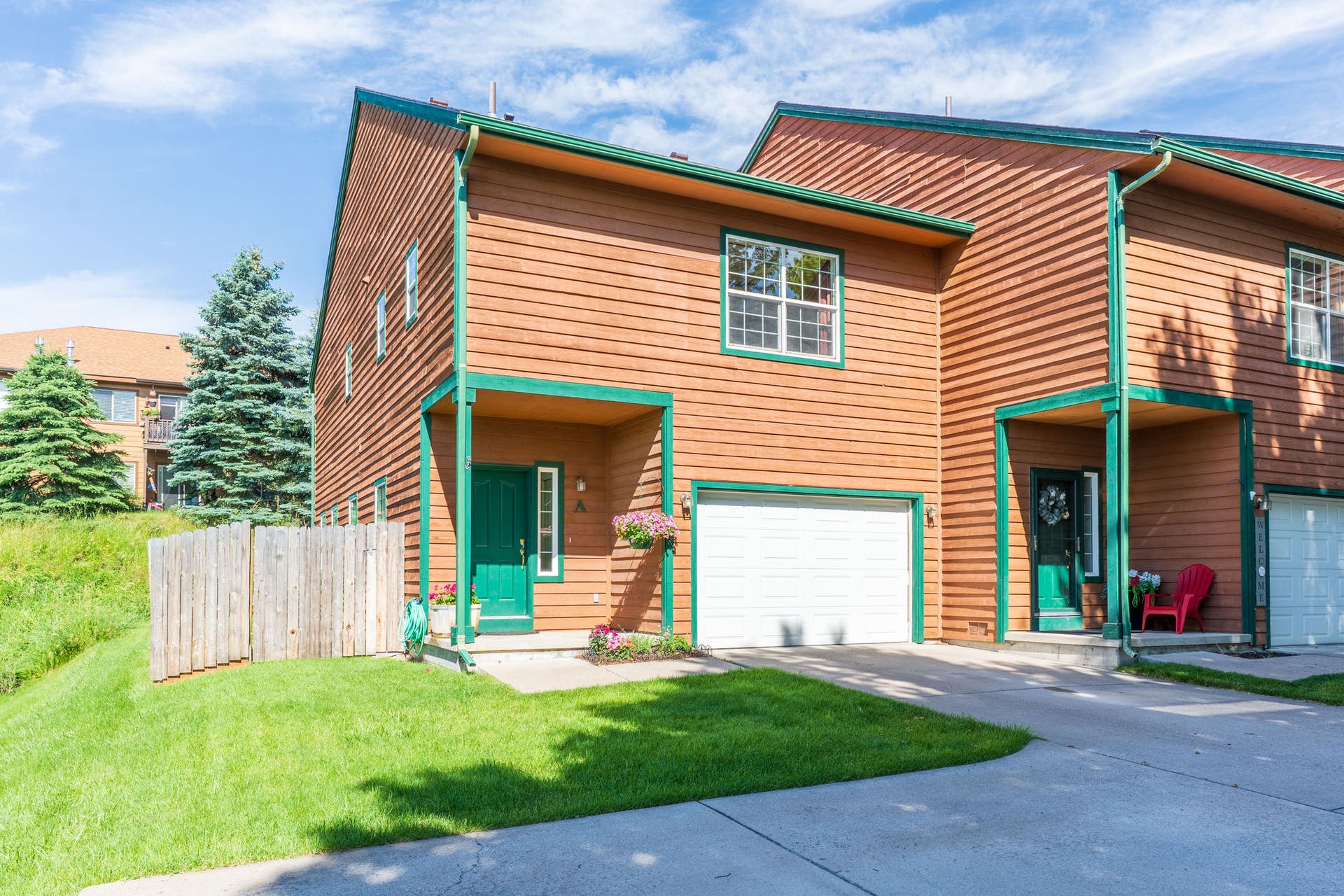 108 Sunrise Terrace, #A, Bigfork, MT 59911 Front entry and oversized 1 car garage