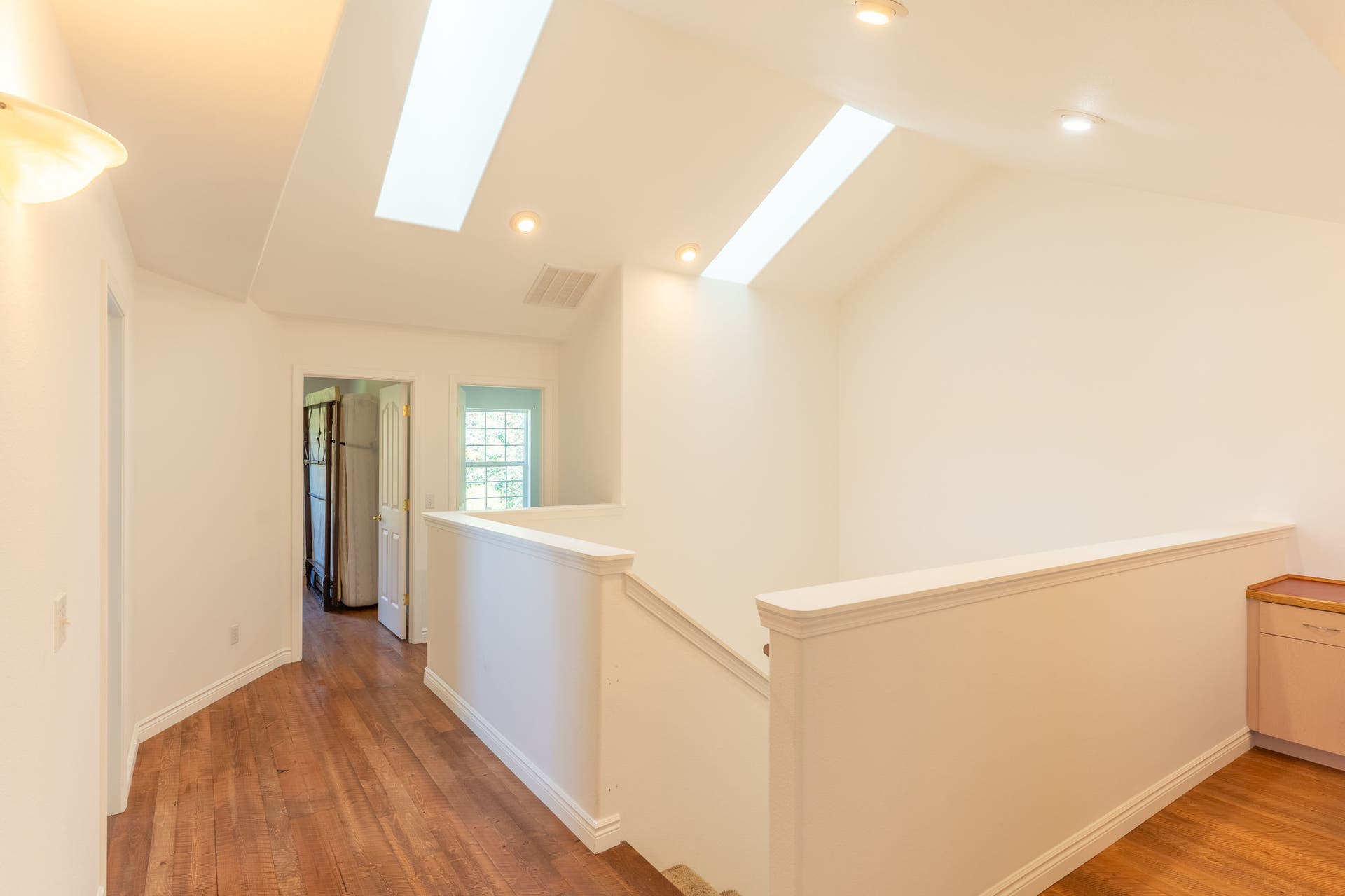 108 Sunrise Terrace, #A, Bigfork, MT 59911 Upstairs landing with natural light from skylights
