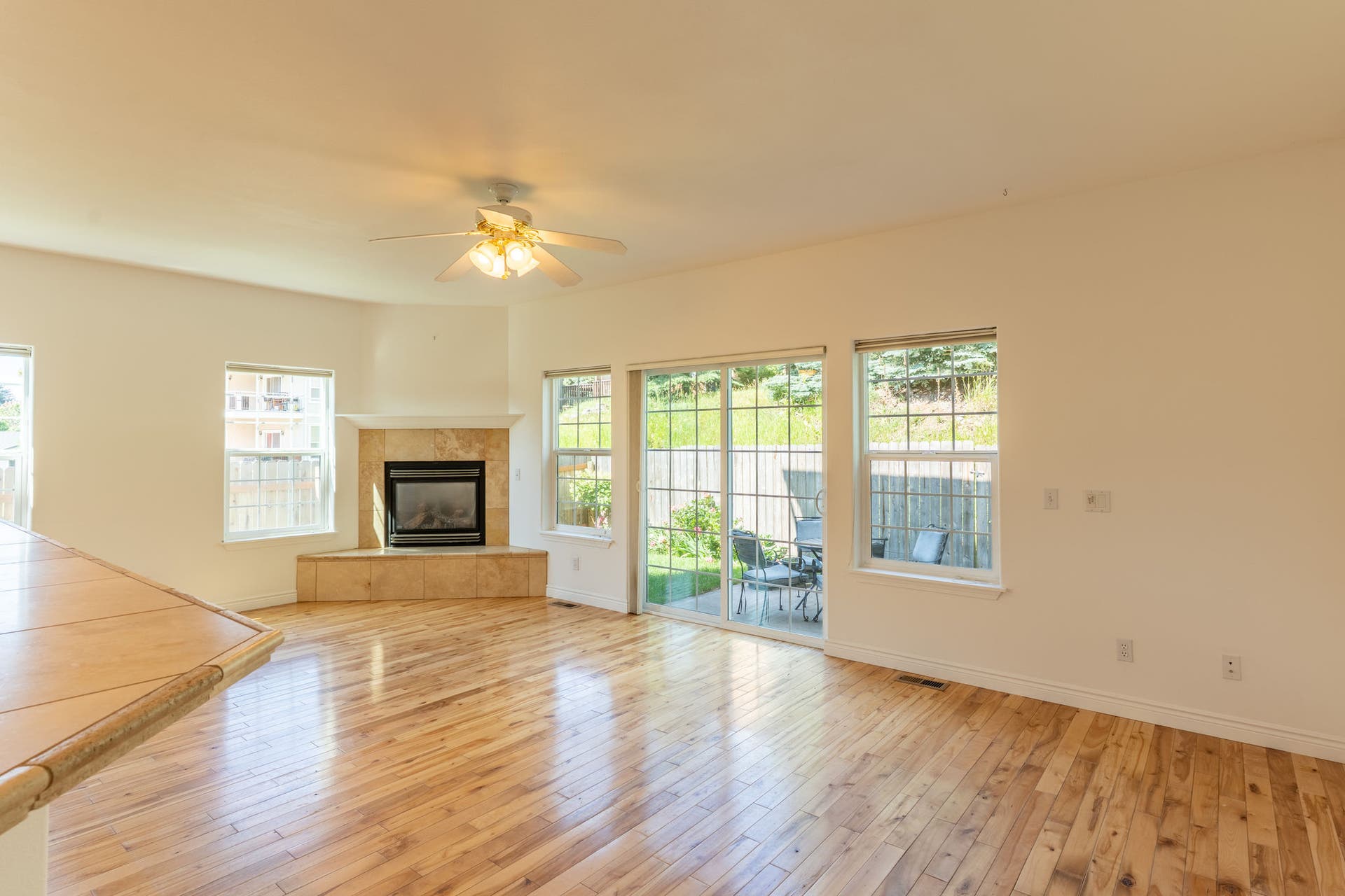 108 Sunrise Terrace, #A, Bigfork, MT 59911 Fireplace and patio access