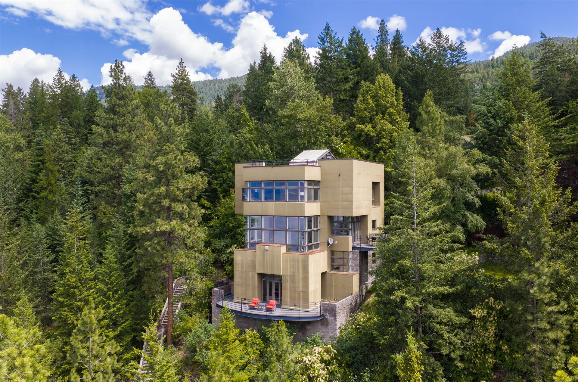 On the east shore of Flathead Lake is perched one of the most unique homes in all of Montana.