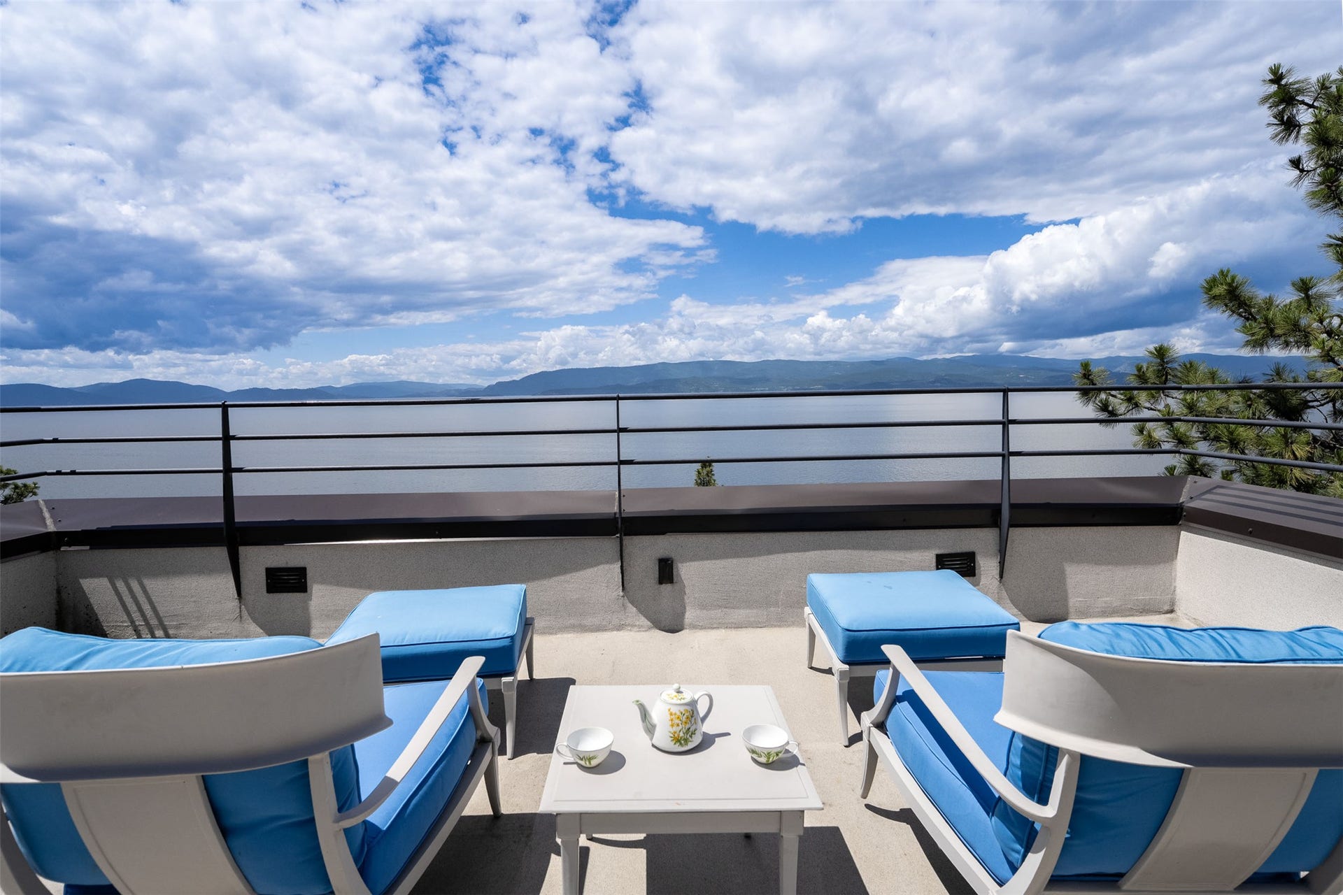 Relax on the Crow's Nest terrace atop this remarkable home.