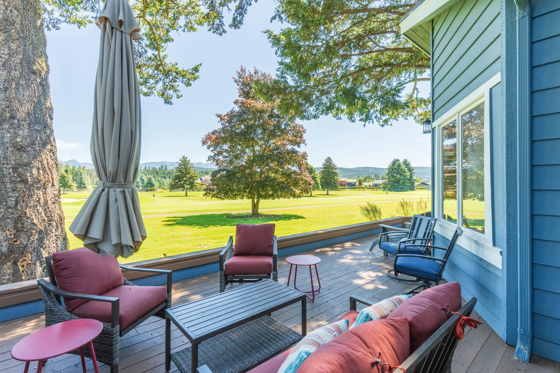 77 Golf Terrace, Bigfork, MT 59911 Deck with a view of the7th fairway