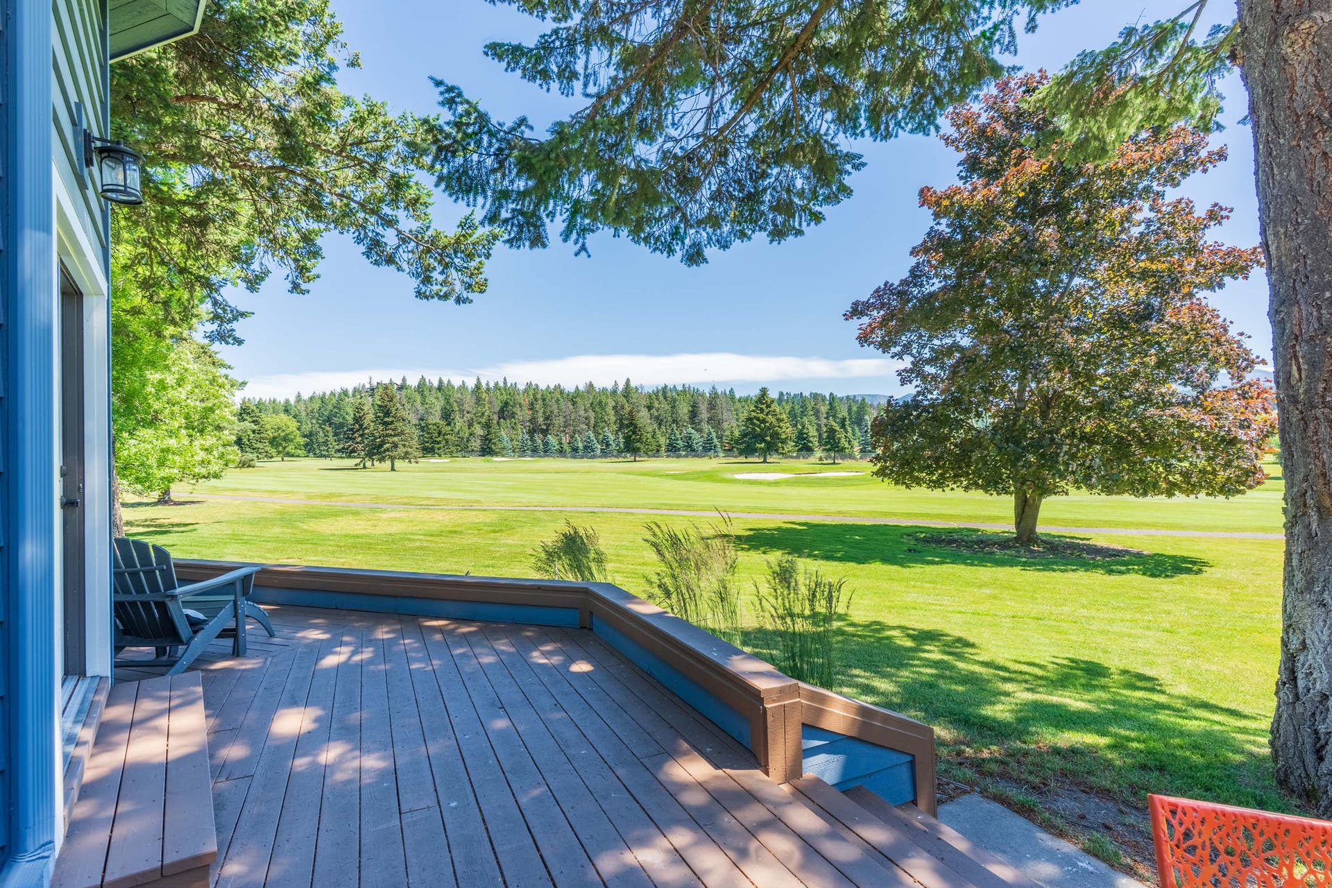 77 Golf Terrace, Bigfork, MT 59911 Deck with golf course view