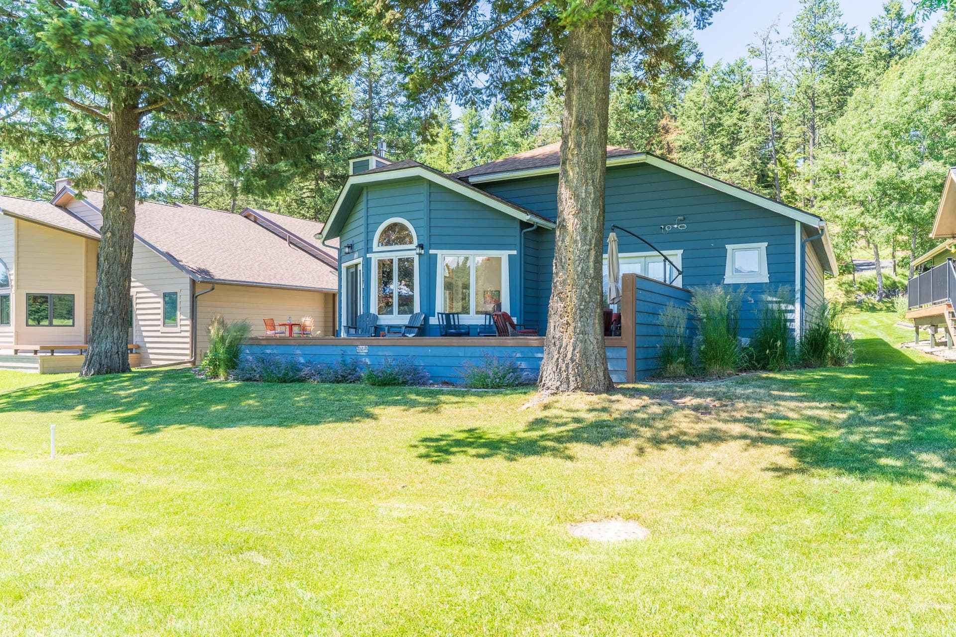 77 Golf Terrace, Bigfork, MT 59911 Front of house from golf course