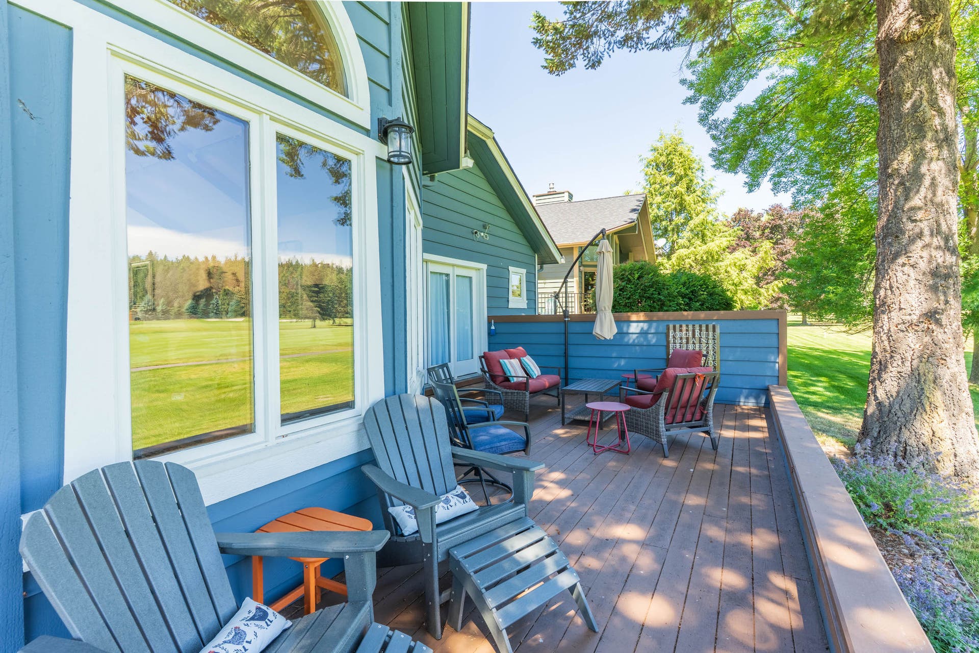 77 Golf Terrace, Bigfork, MT 59911 Deck with golf course view