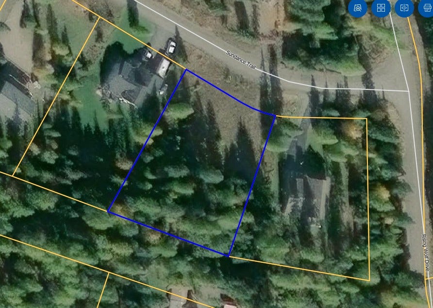 13643 Sundance Trail, Bigfork, MT 59911 Cadastral Overhead View - 13643 Sundance Trail, Bigfork, MT 59911