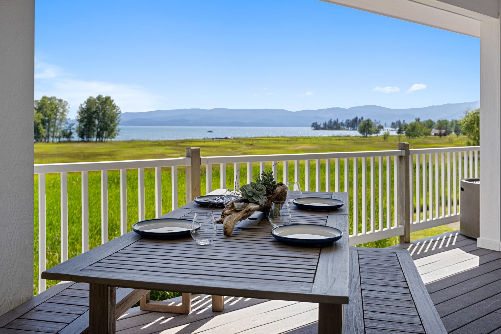 280 Holt Drive, Bigfork, MT 59911 280 Holt Drive - Flathead Lake, Montana... view from the main deck & views over this 30 acre property. Above (and below the Lake at high pool, which is pictured