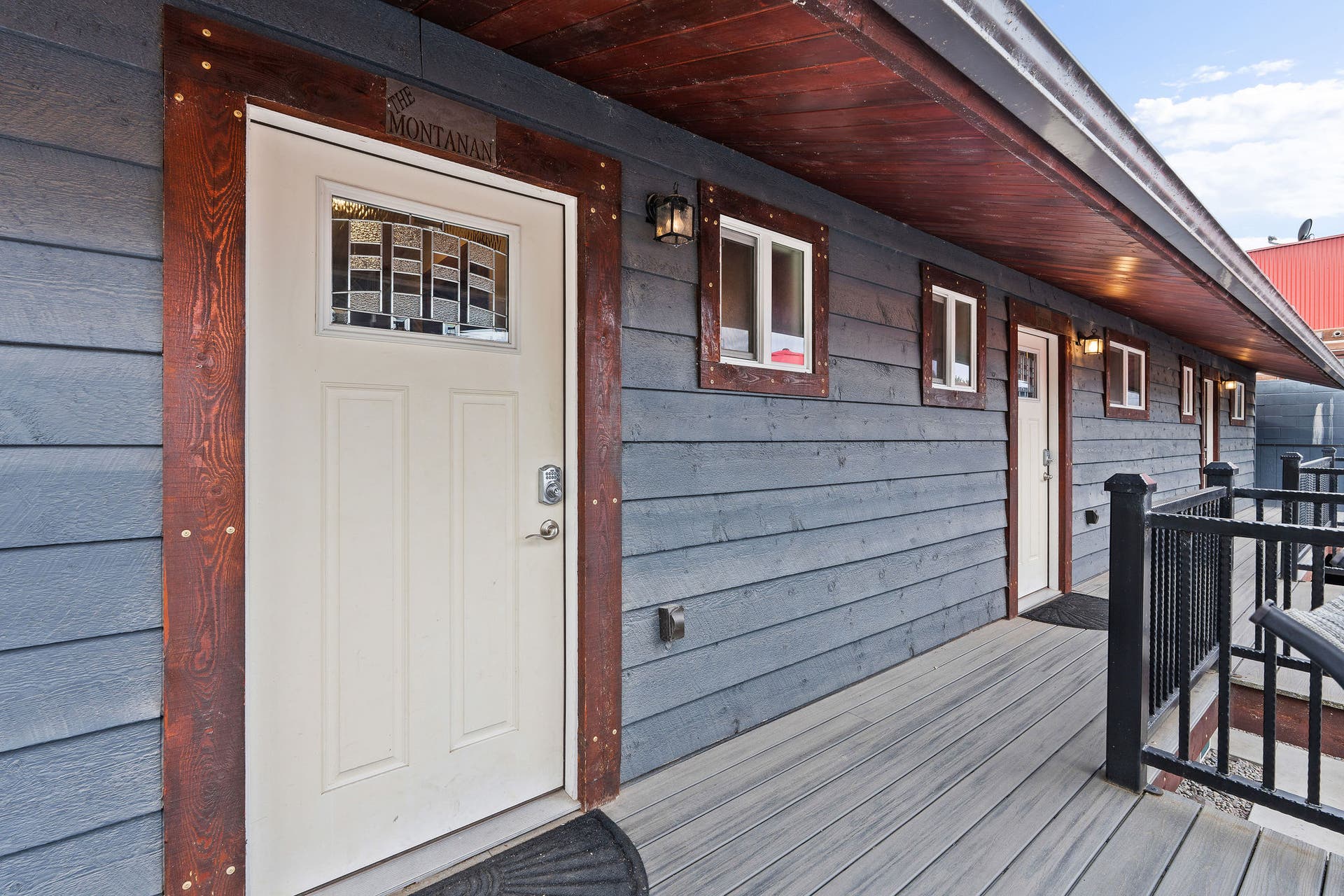 473 Osborn Avenue, Bigfork, MT 59911 The Montanan: 1 Bedroom unit on upper level with kitchen, bathroom, living room.