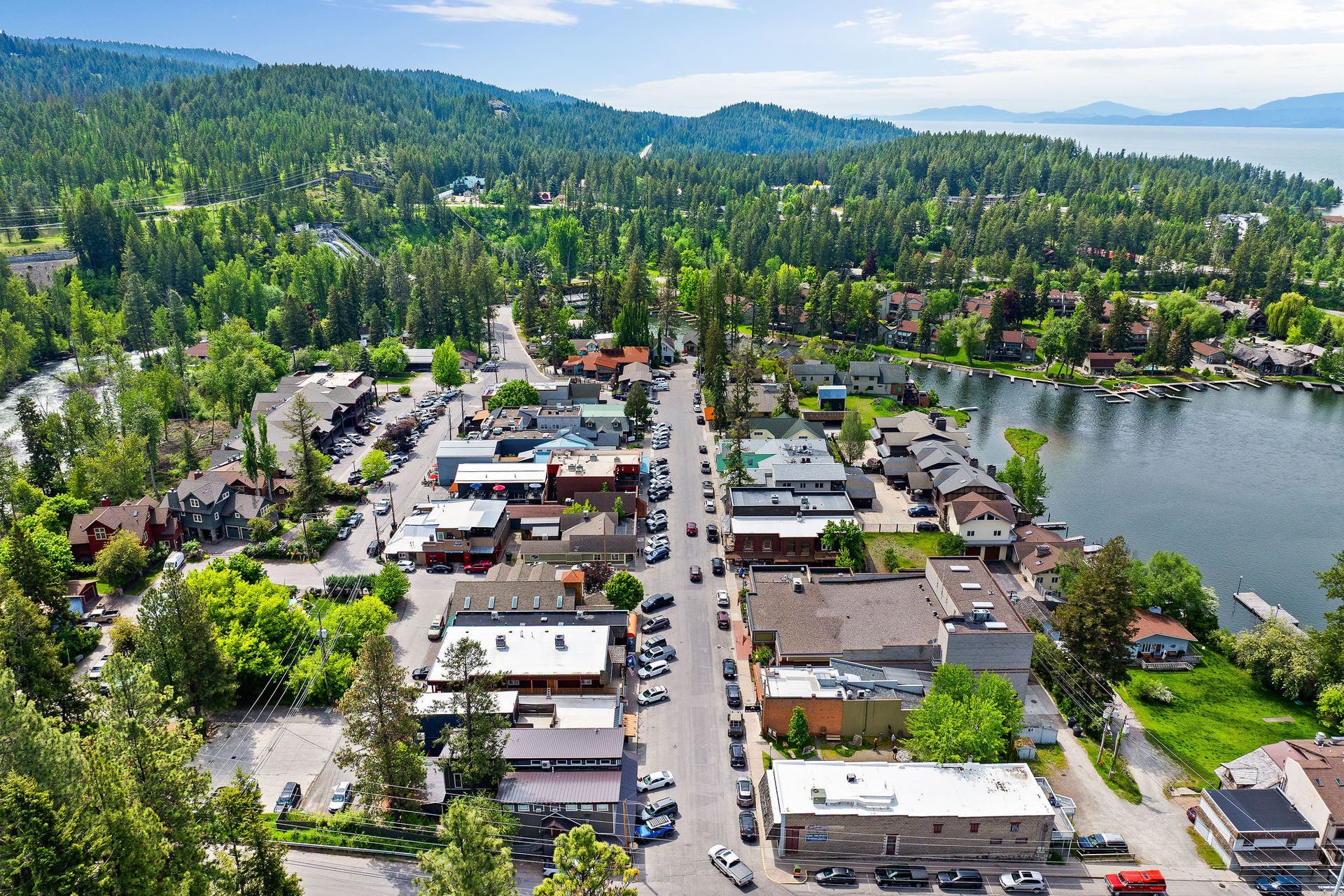473 Osborn Avenue, Bigfork, MT 59911 Bigfork town square, where the American is located.