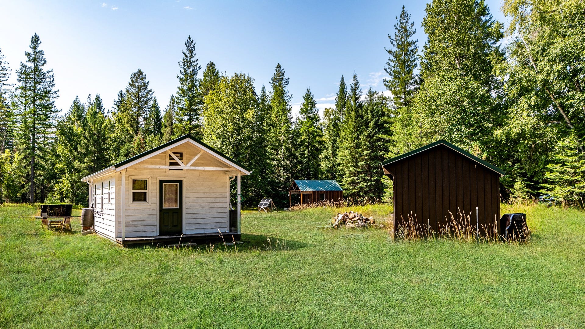 541 Alpine Drive, Bigfork, MT 59911 Rear view of Main Dry Cabin