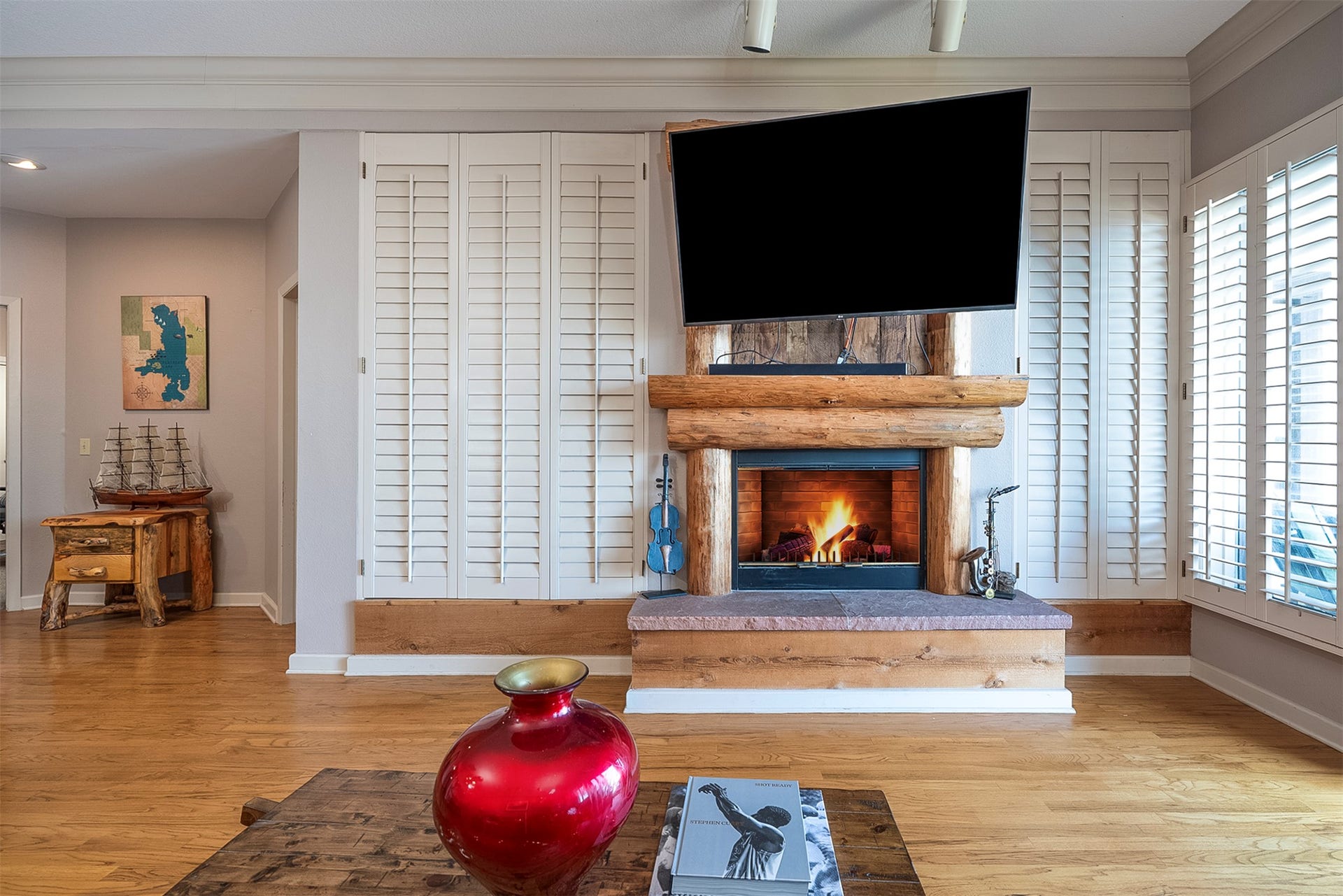 140 Pebble Way, #23, Bigfork, MT 59911 wood burning fireplace