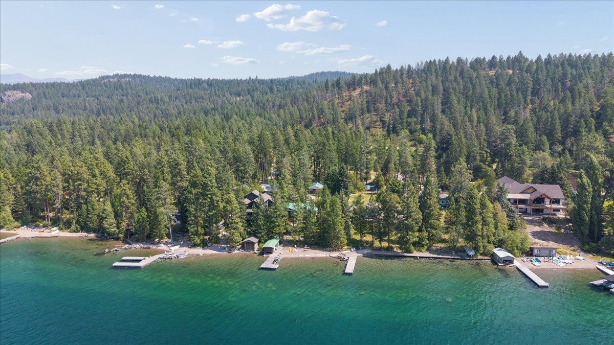 332 Flathead Lodge Road, Bigfork, MT 59911 Cabin on the shore of pristine Flathead Lake