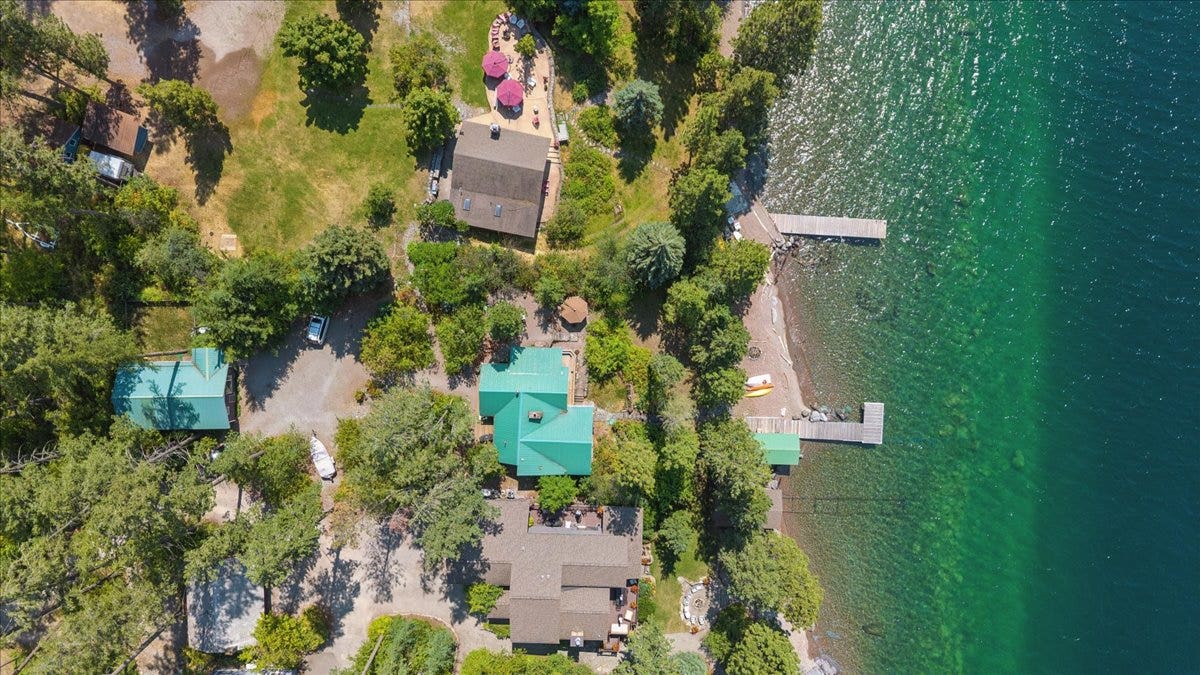 332 Flathead Lodge Road, Bigfork, MT 59911 View from directly above the property