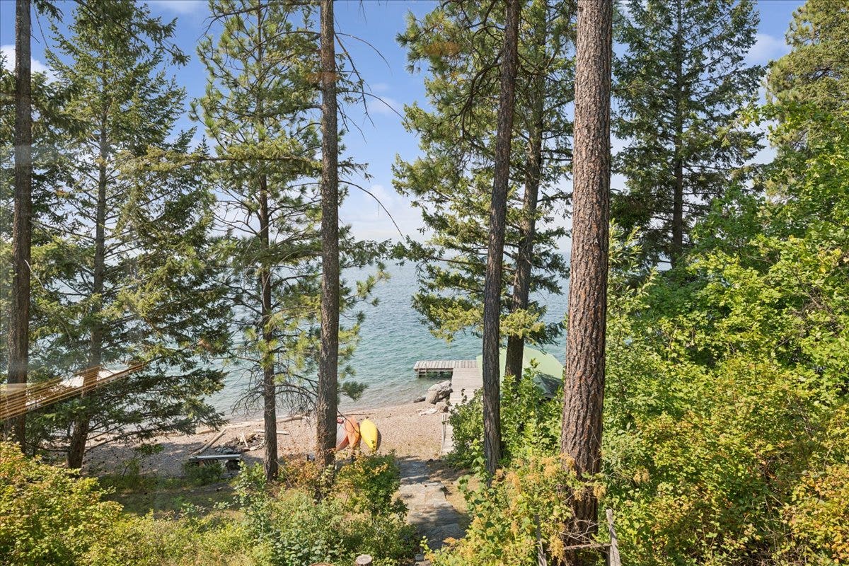 332 Flathead Lodge Road, Bigfork, MT 59911 View from cabin looking towards Flathead Lake.