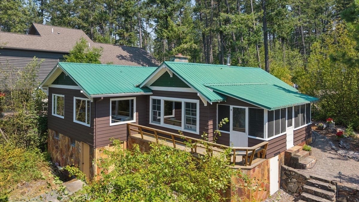 332 Flathead Lodge Road, Bigfork, MT 59911 Main cabin on Flathead Lake
