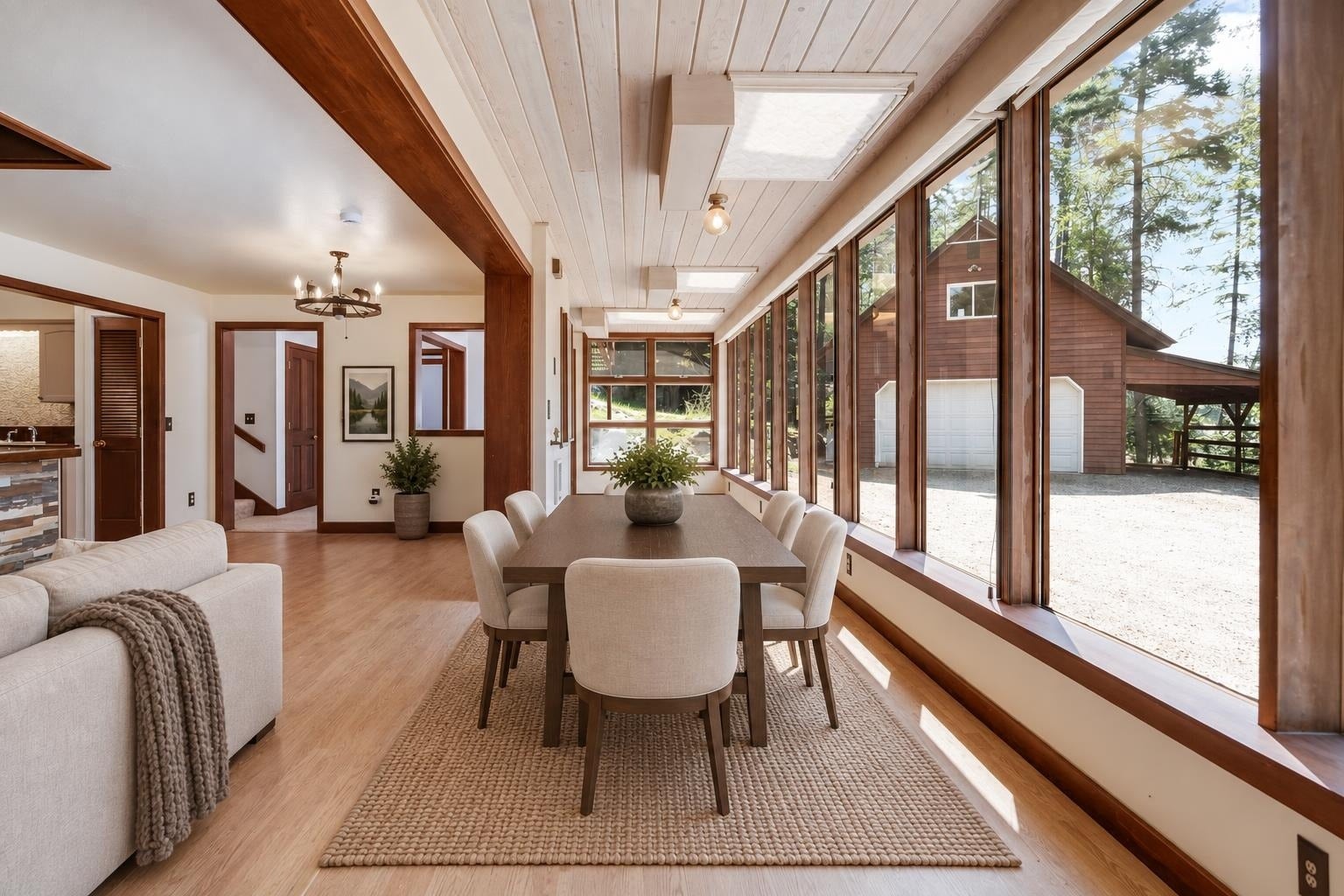 244 Bench Drive, Kalispell, MT 59901 Virtually staged secondary option for sunroom, living, dining room area. This would work well for those wanting to expand the kitchen into the current dining room space.