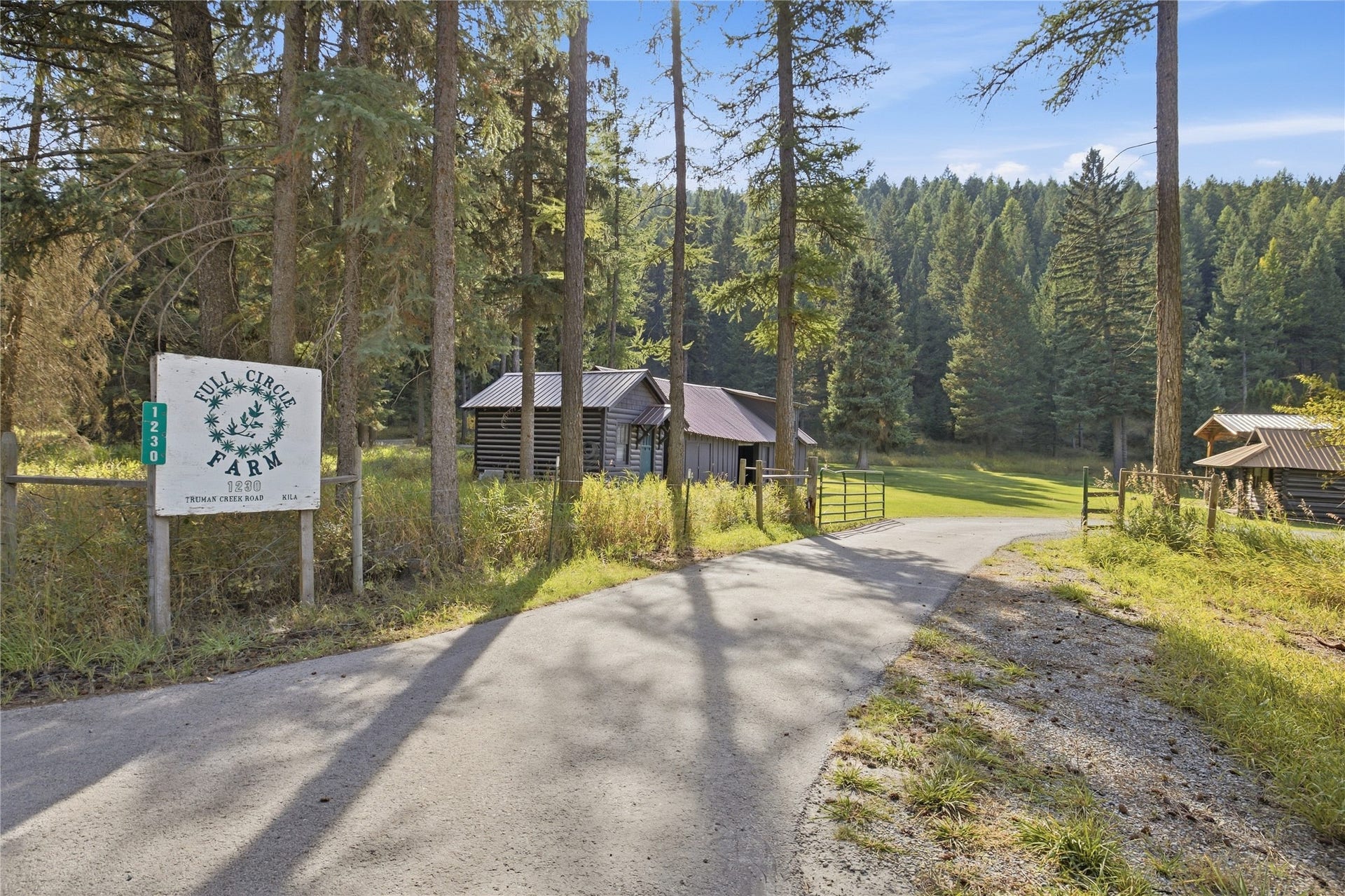 1230 Truman Creek Road, Kila, MT 59920 Property Entrance