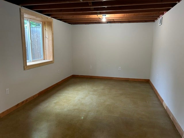 Lower level exposed ceilings for the new owner's finishing touches